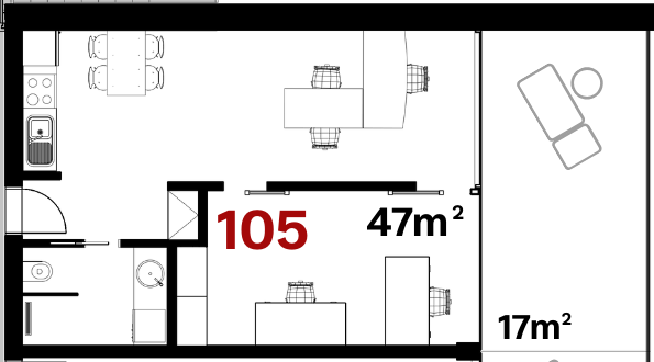 Tee Residence - 105 - Pôdorys