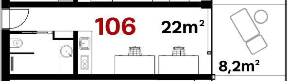 Tee Residence - 106 - Pôdorys