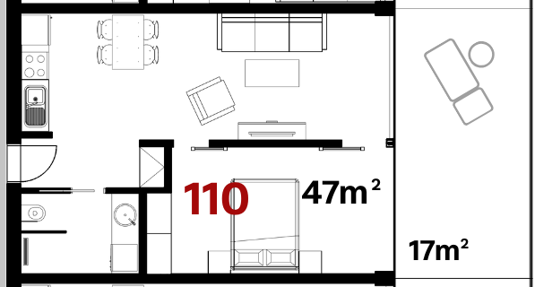 Tee Residence - 110 - Pôdorys