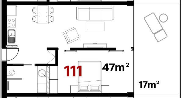 Tee Residence - 111 - Pôdorys