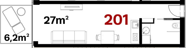 Tee Residence - 201 - Pôdorys