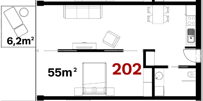 Tee Residence - 202 - Pôdorys