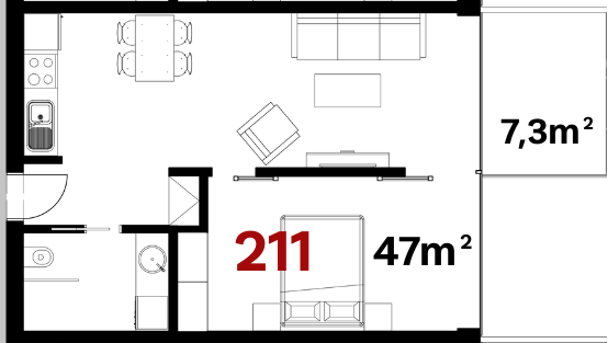 Tee Residence - 211 - Pôdorys