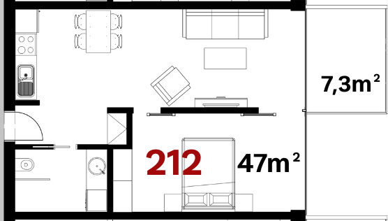 Tee Residence - 212 - Pôdorys
