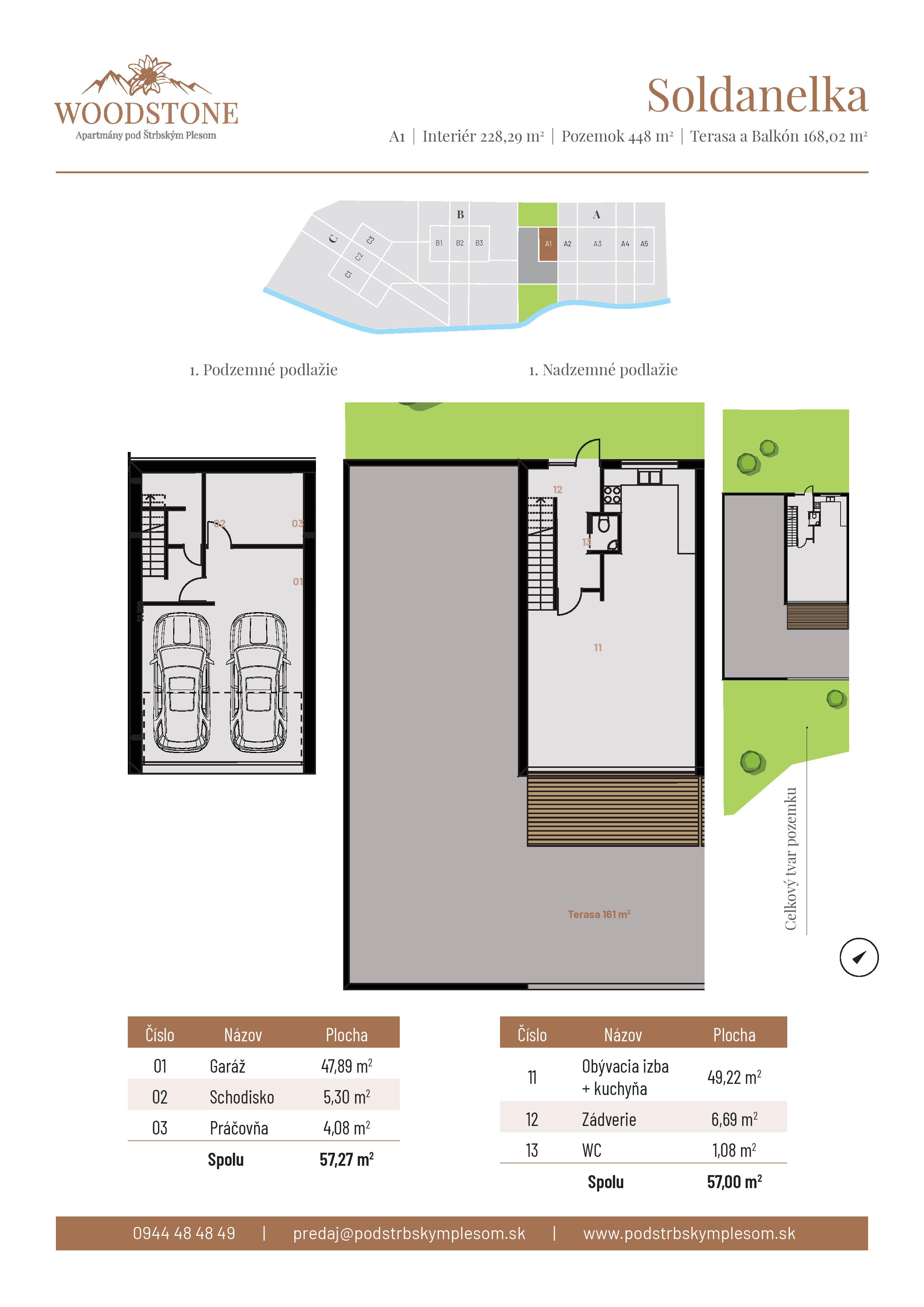 Woodstone Rezidencie - anelka (A1) - Pôdorys