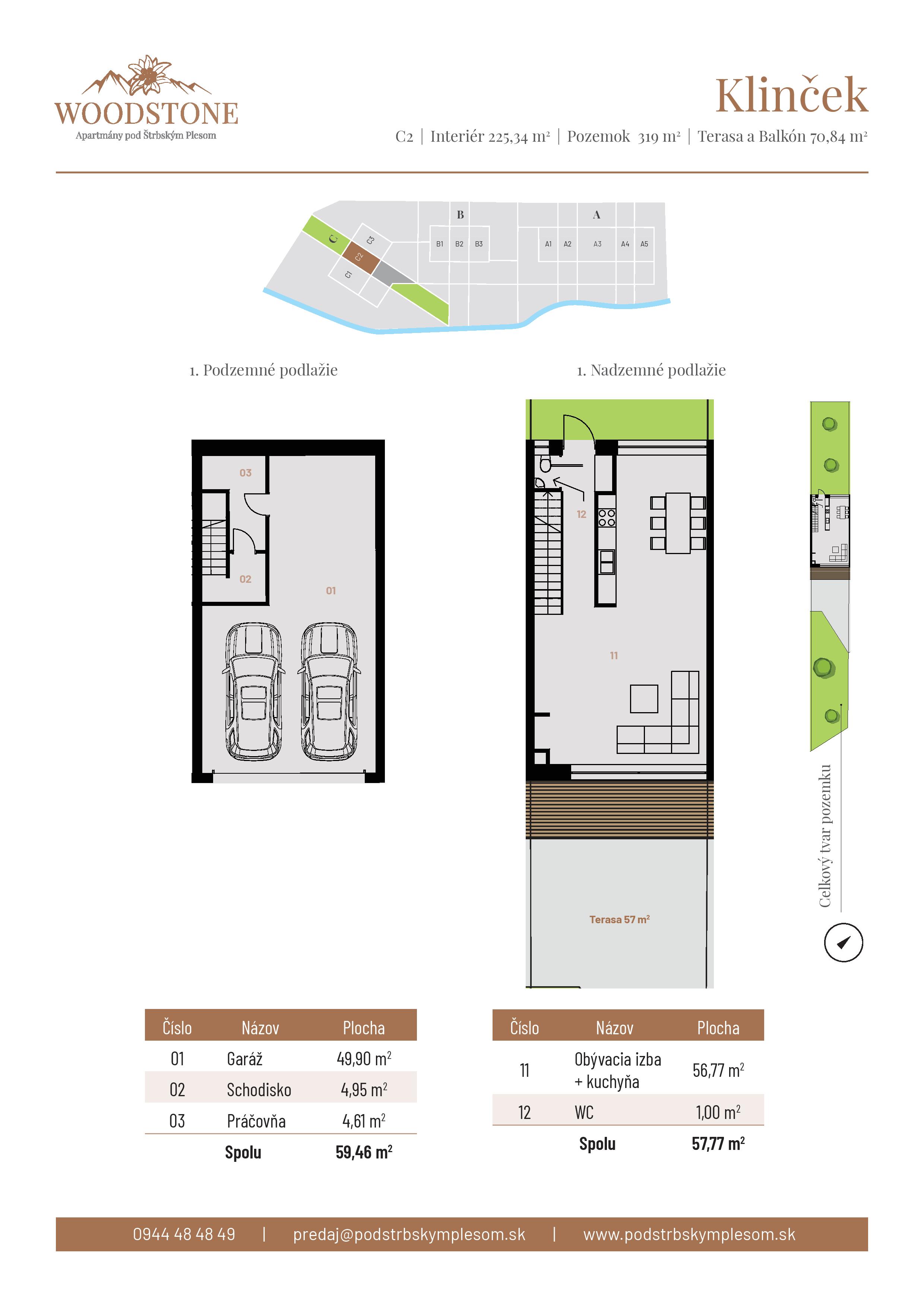 Woodstone Rezidencie - Klincek (C2) - Pôdorys