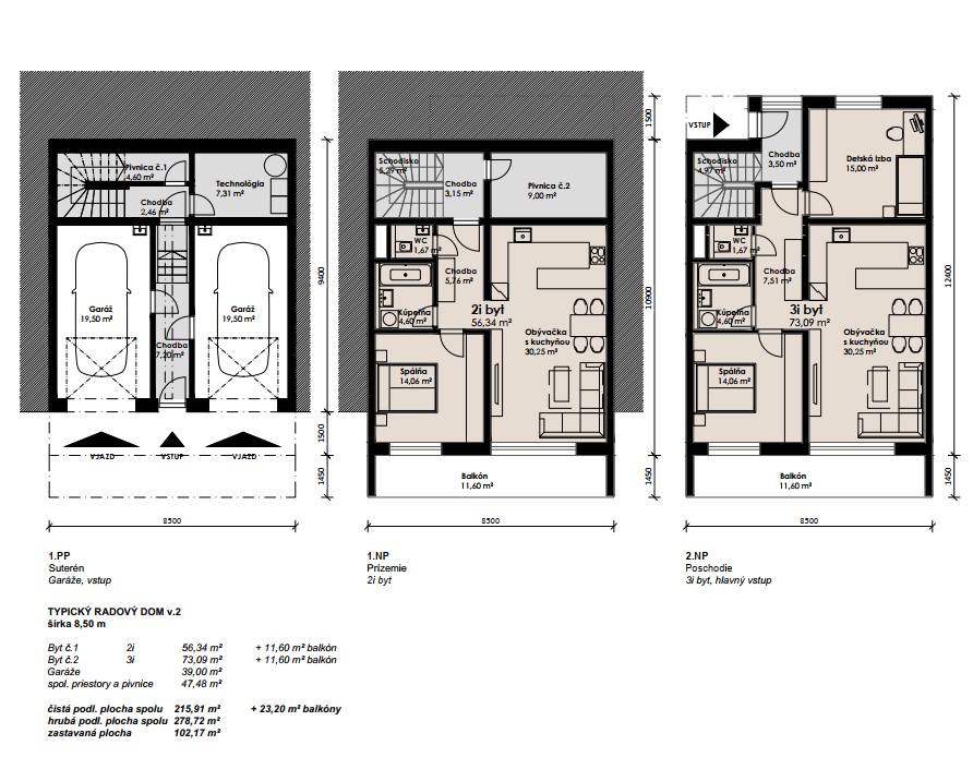 Vily nad Slatinou - 34 - Pôdorys