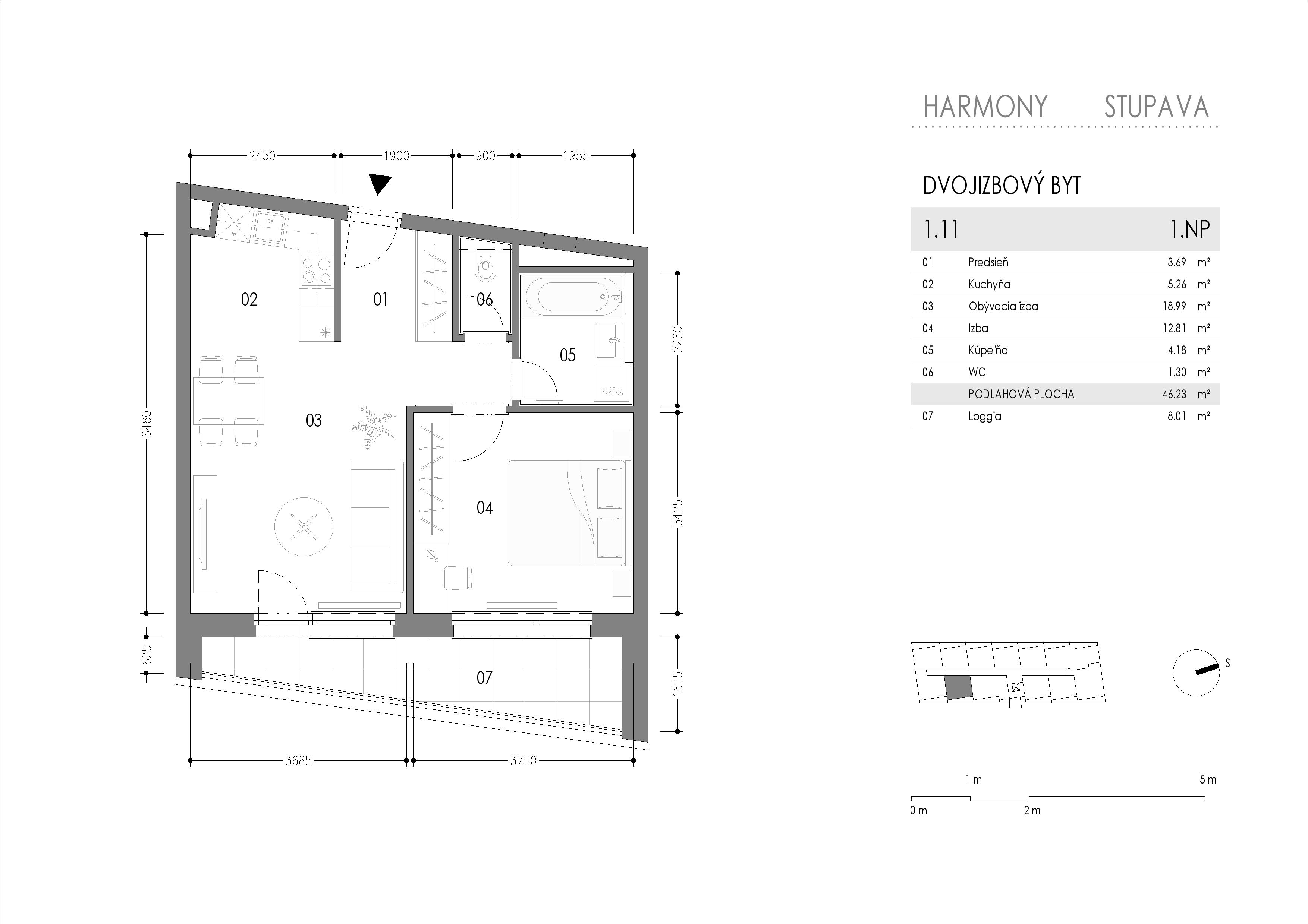 Harmony - 1.11 - Pôdorys