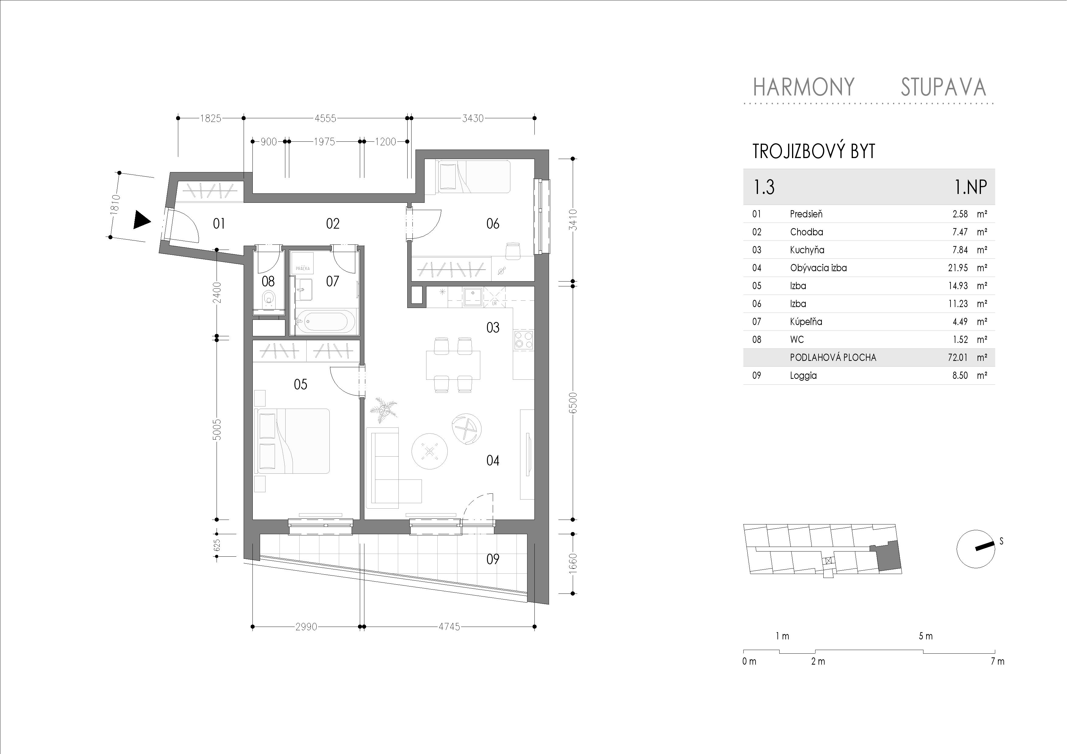 Harmony - 1.3 - Pôdorys