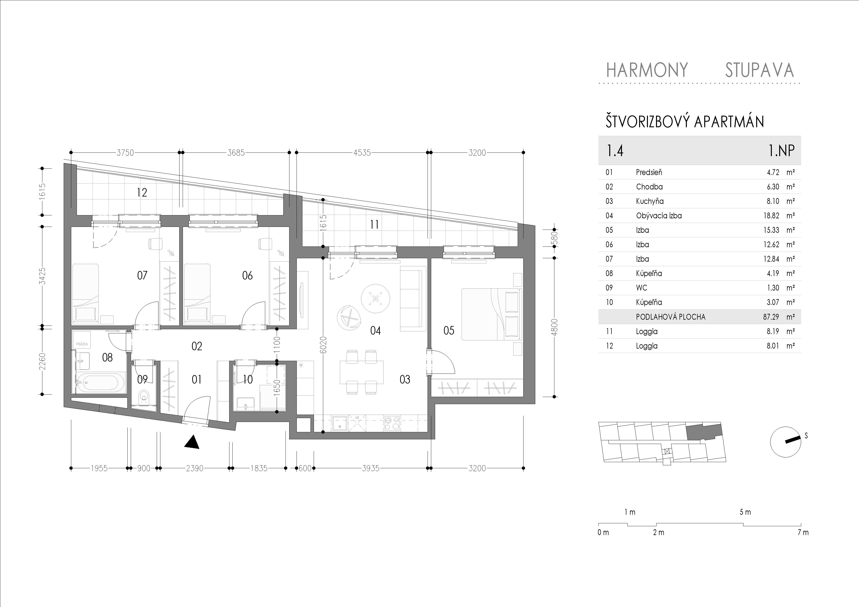 Harmony - 1.4 - Pôdorys