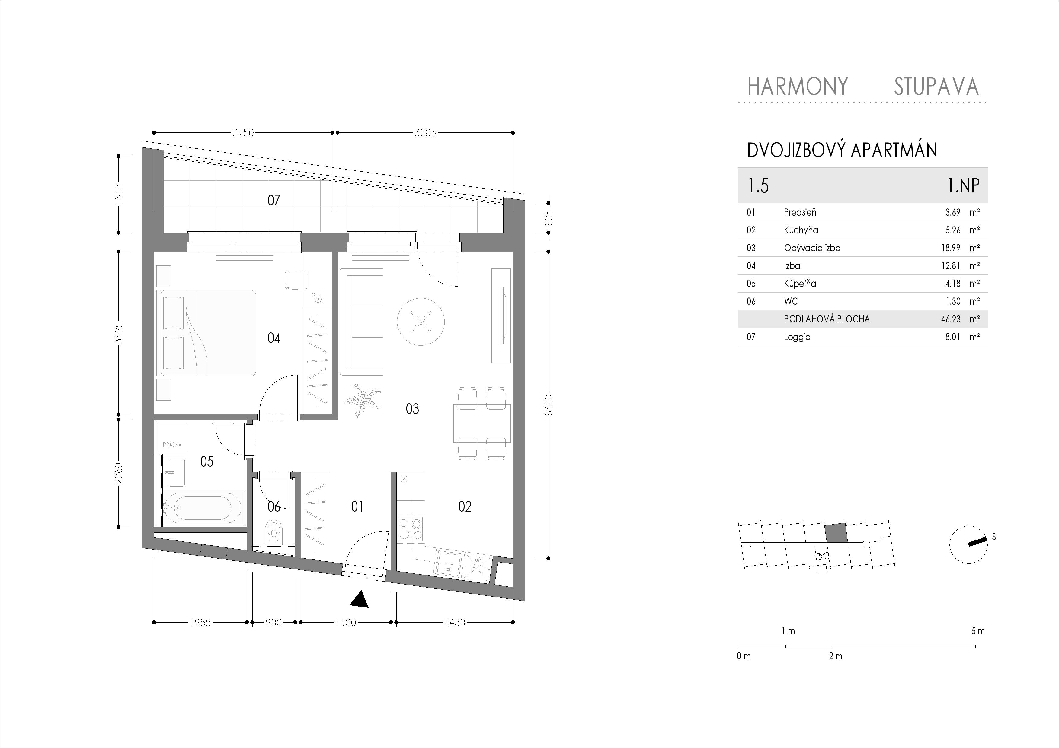 Harmony - 1.5 - Pôdorys