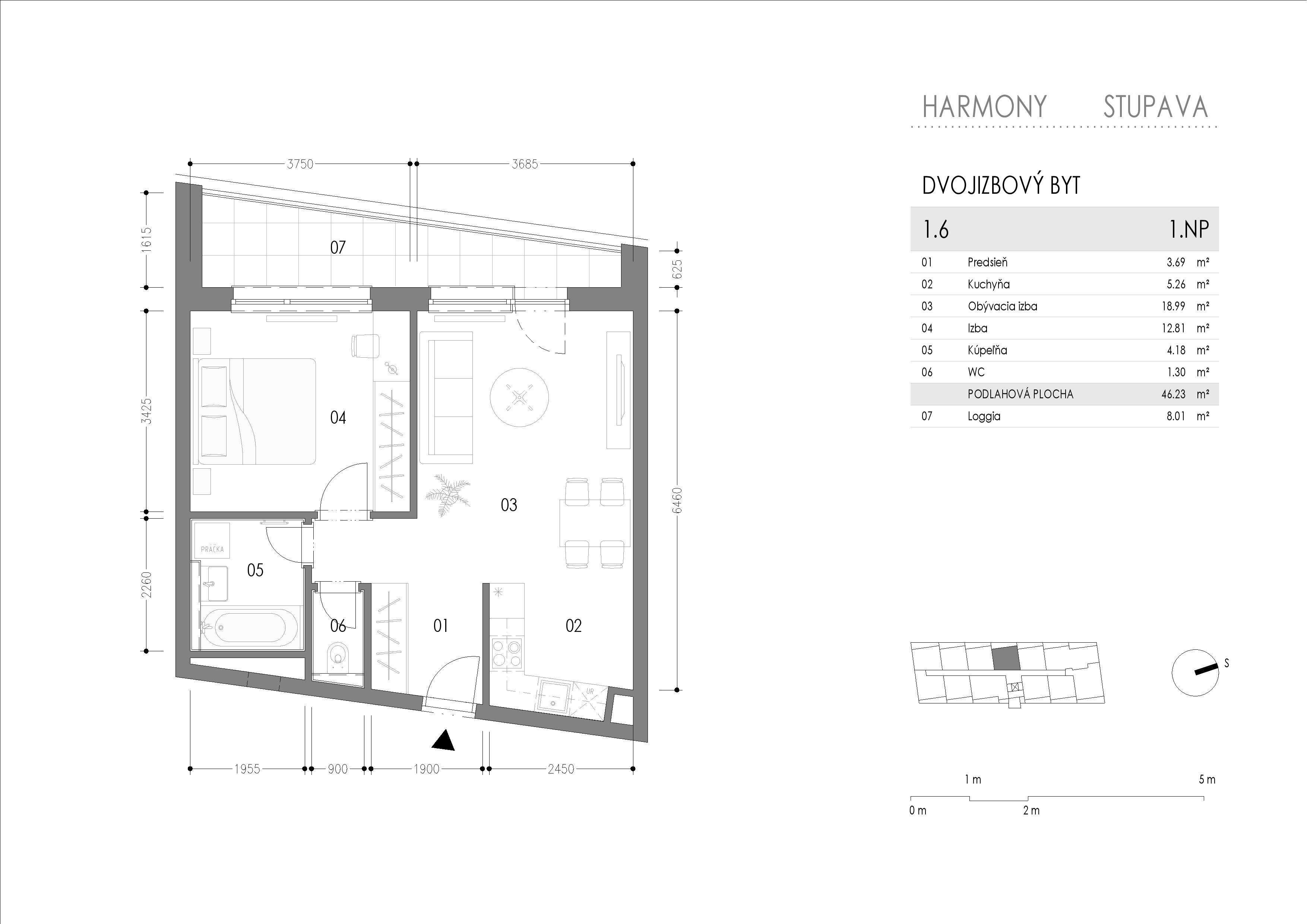Harmony - 1.6 - Pôdorys