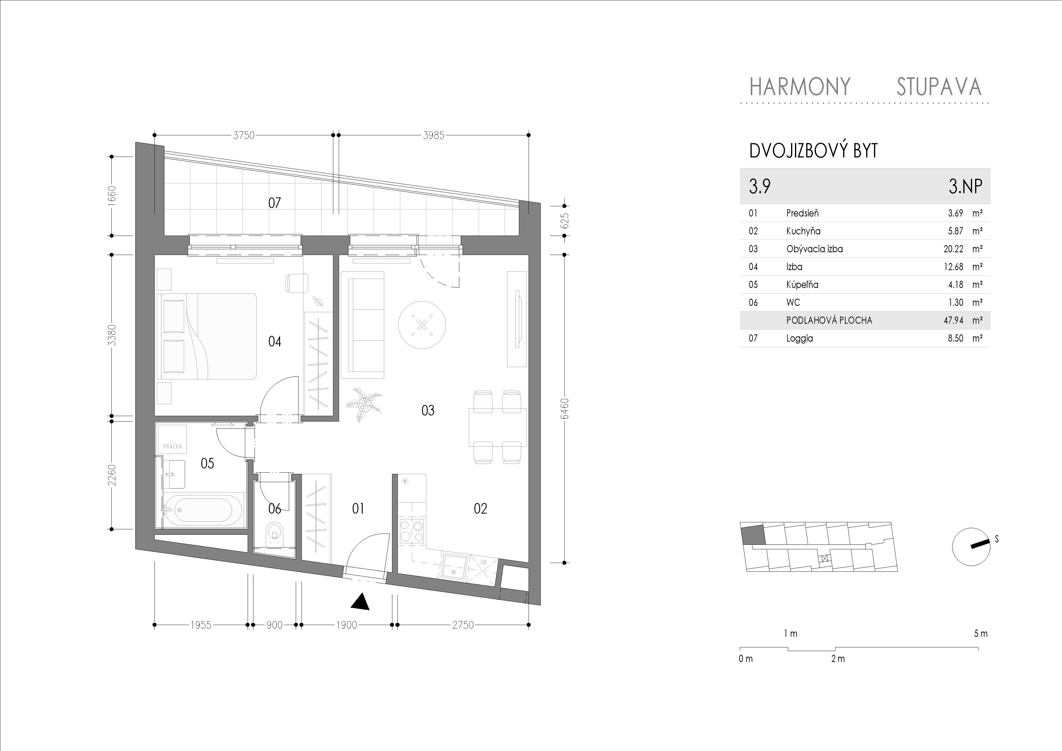 Harmony - 3.9 - Pôdorys