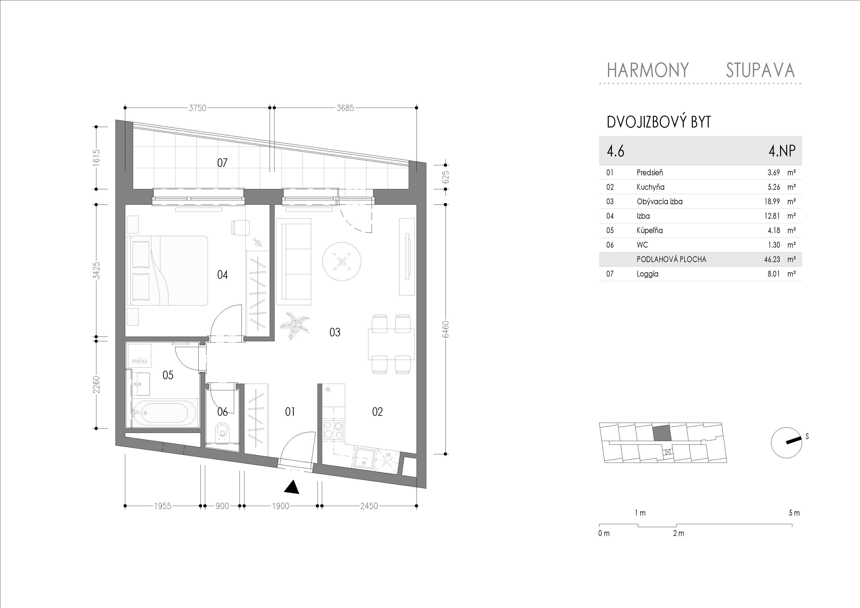 Harmony - 4.6 - Pôdorys