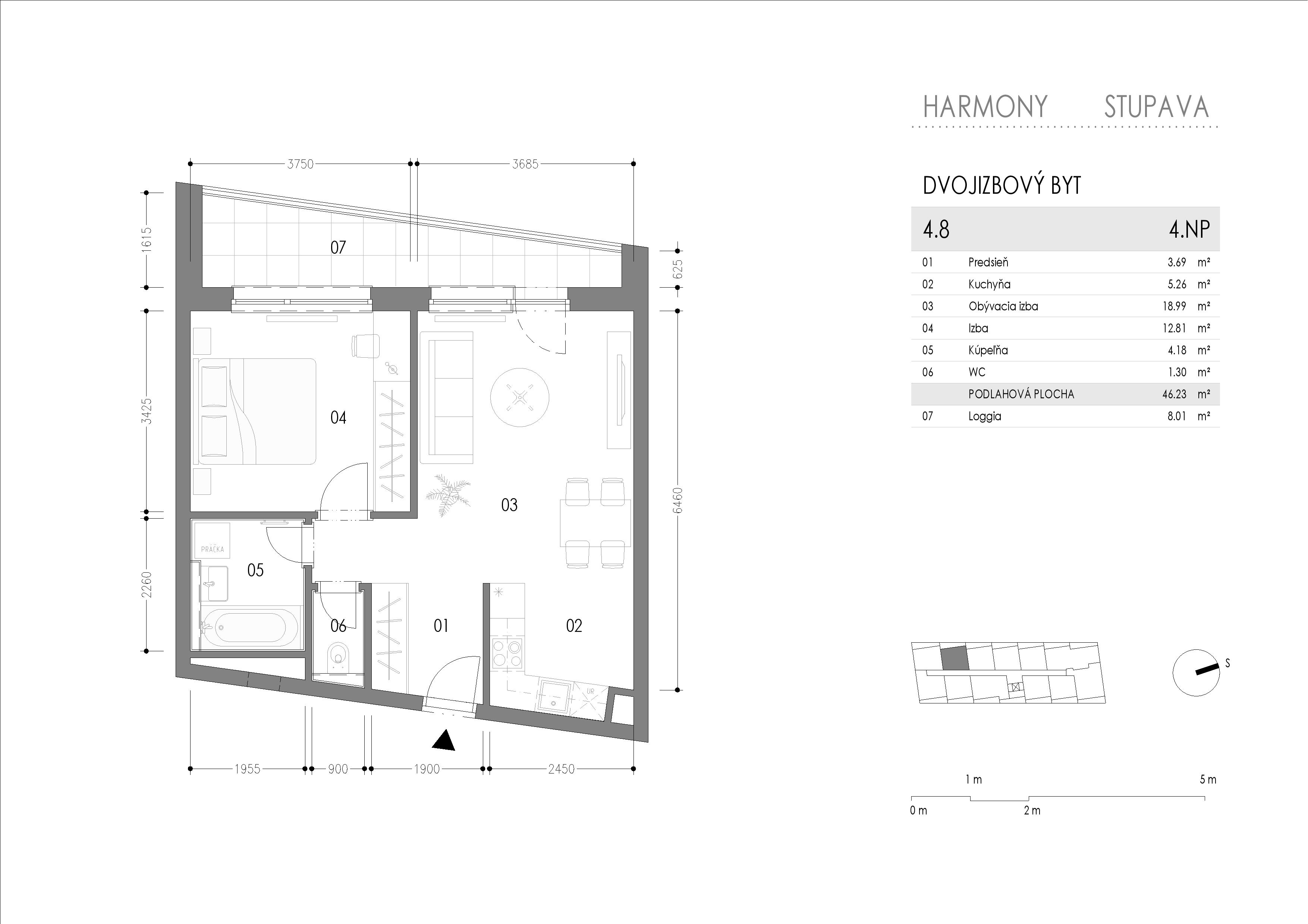 Harmony - 4.8 - Pôdorys