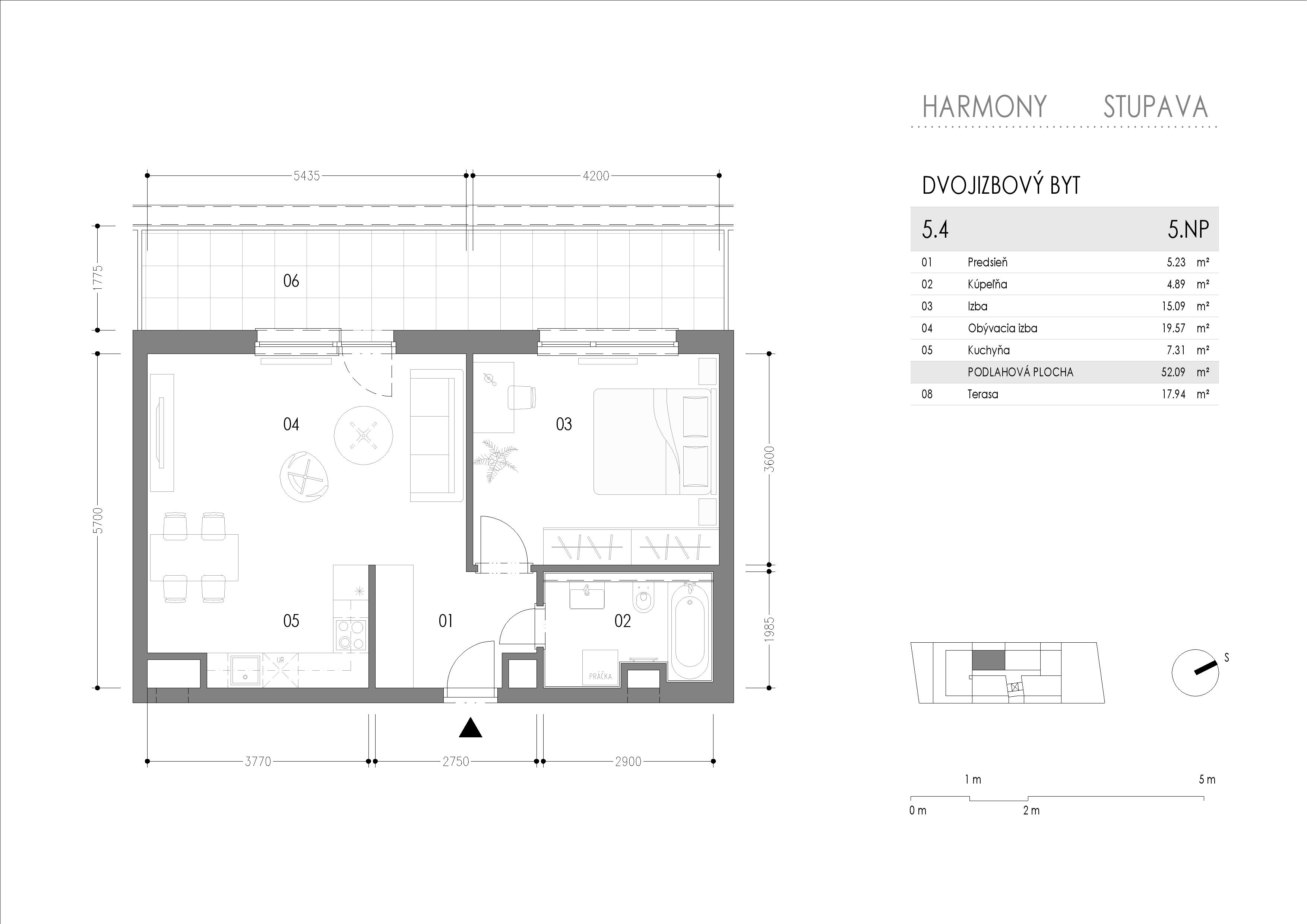 Harmony - 5.4 - Pôdorys