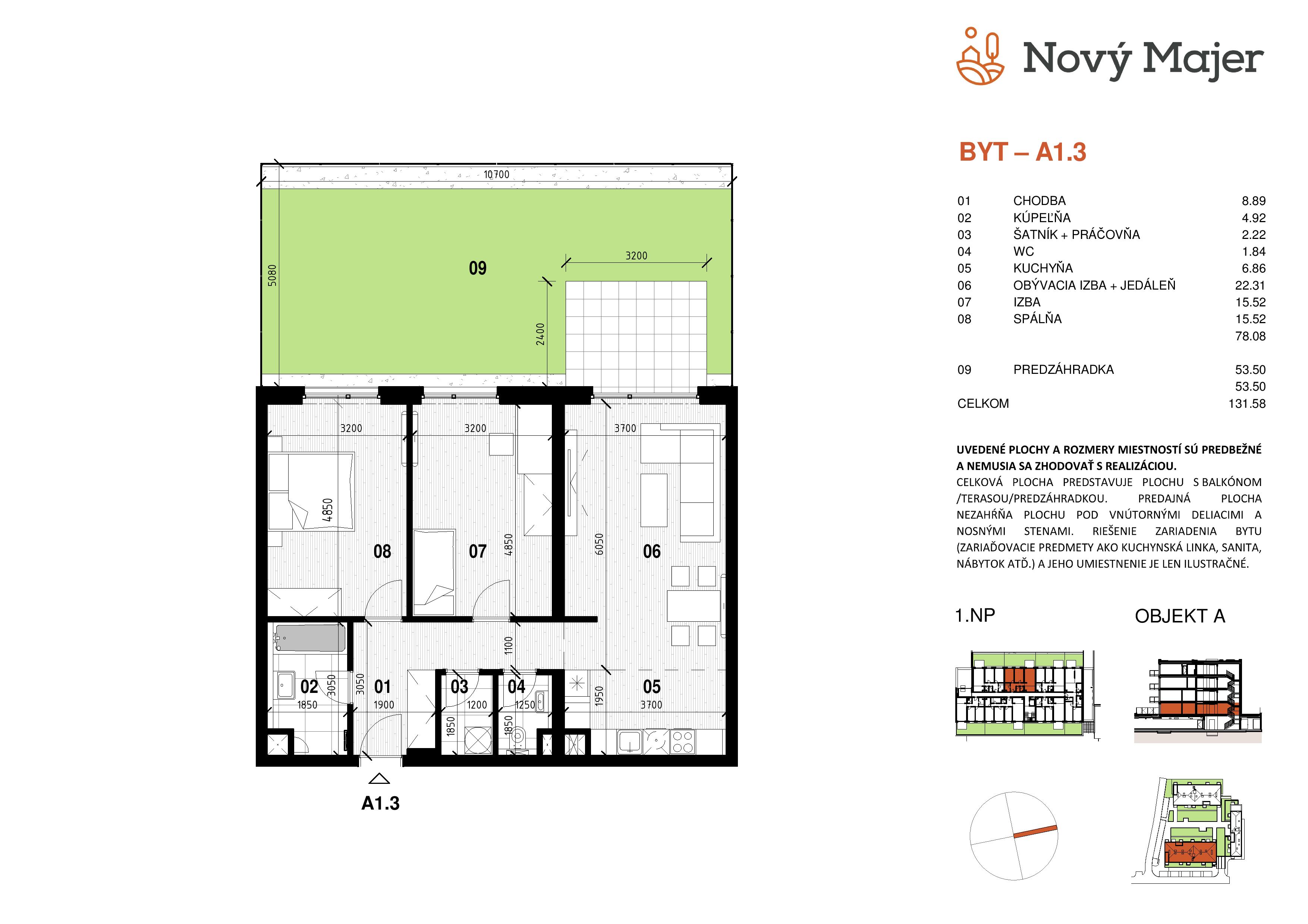 Nový Majer - A1.3 - Pôdorys