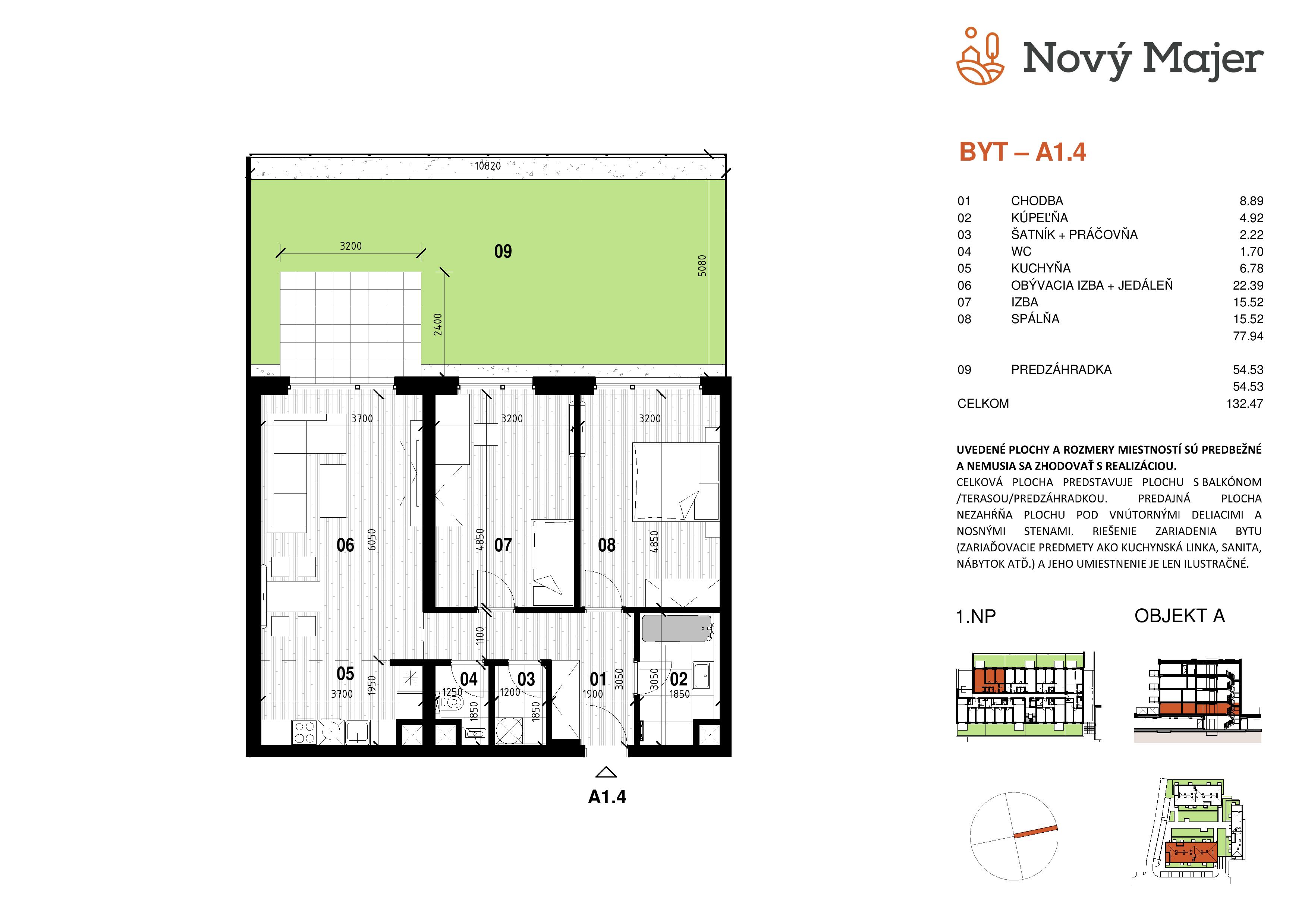 Nový Majer - A1.4 - Pôdorys