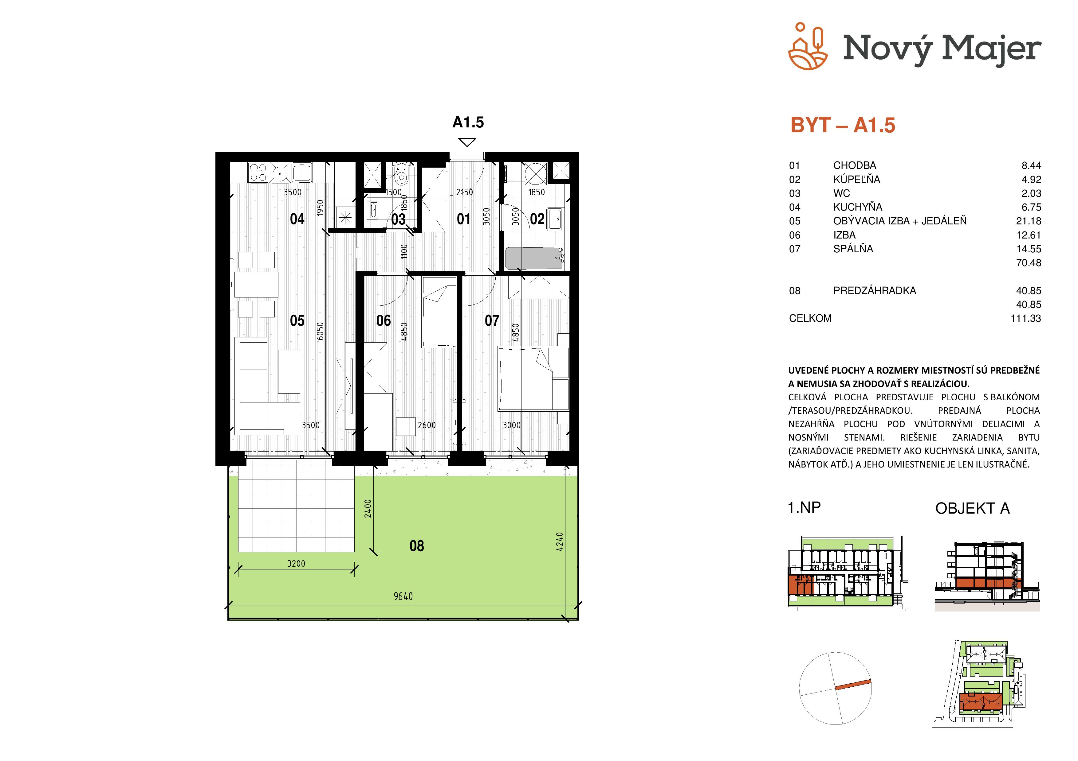 Nový Majer - A1.5 - Pôdorys