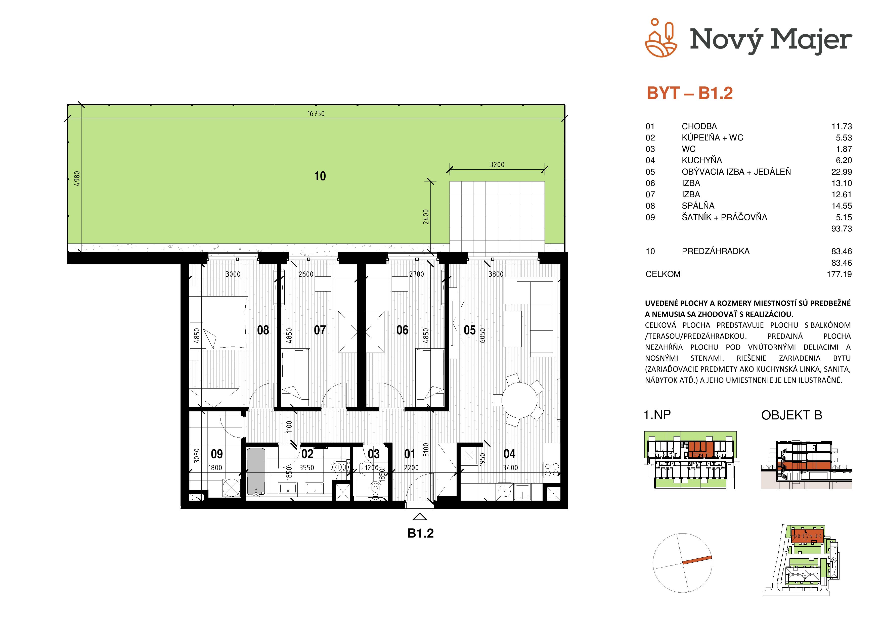 Nový Majer - B1.2 - Pôdorys