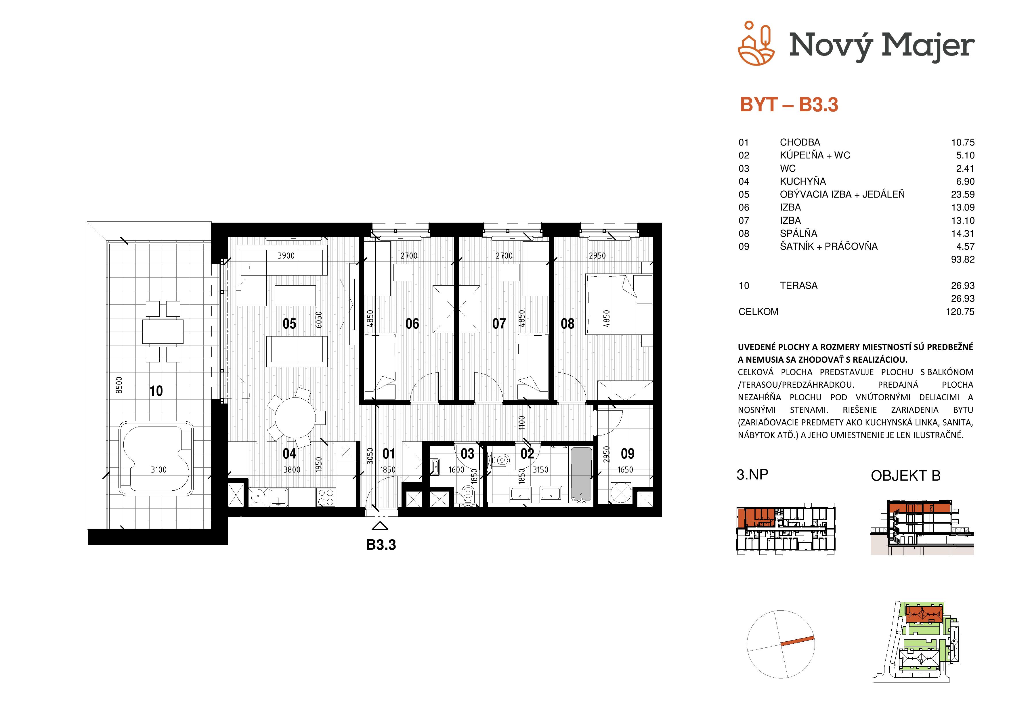 Nový Majer - B3.3 - Pôdorys