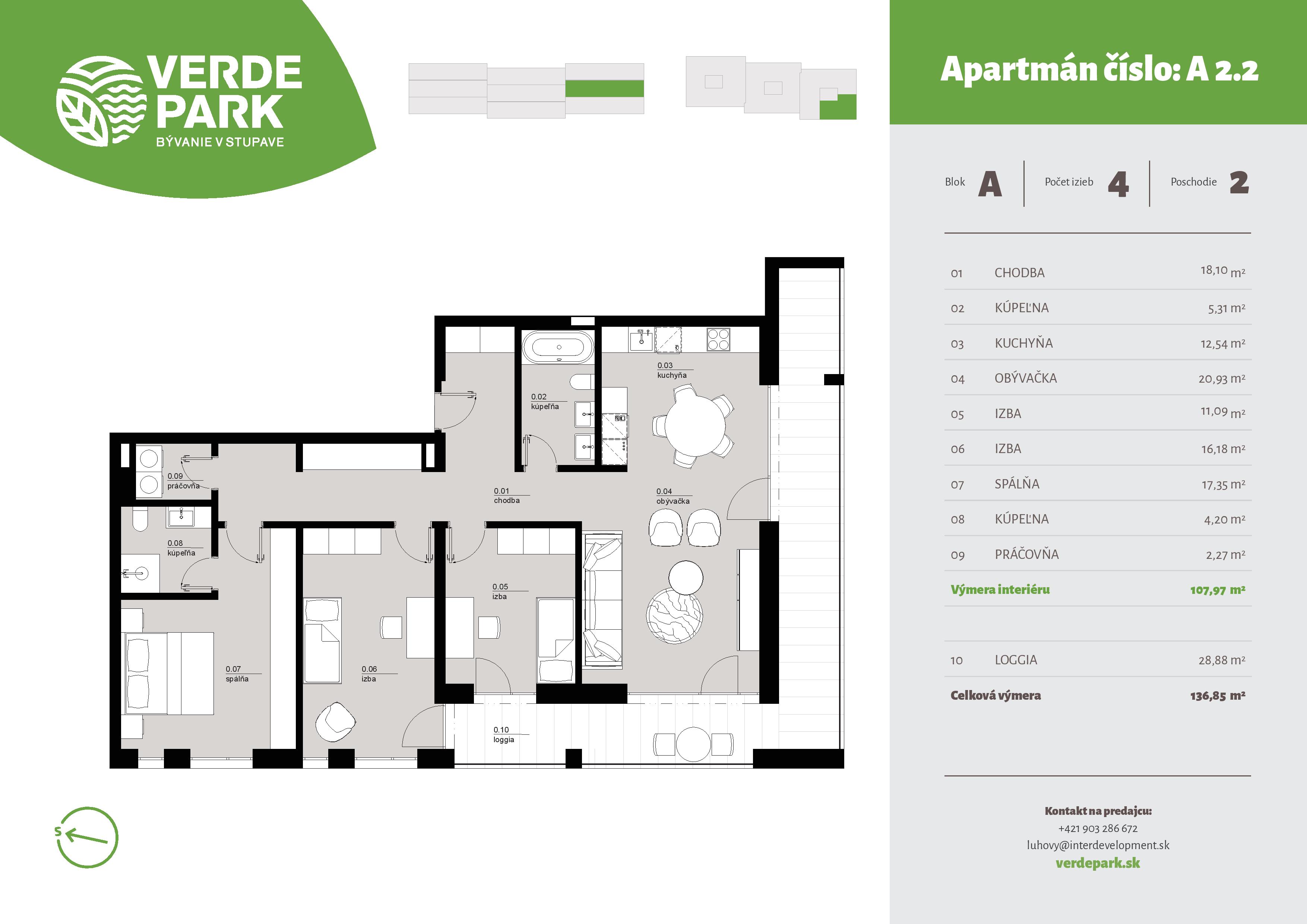 Verde Park - A2.2 - Pôdorys