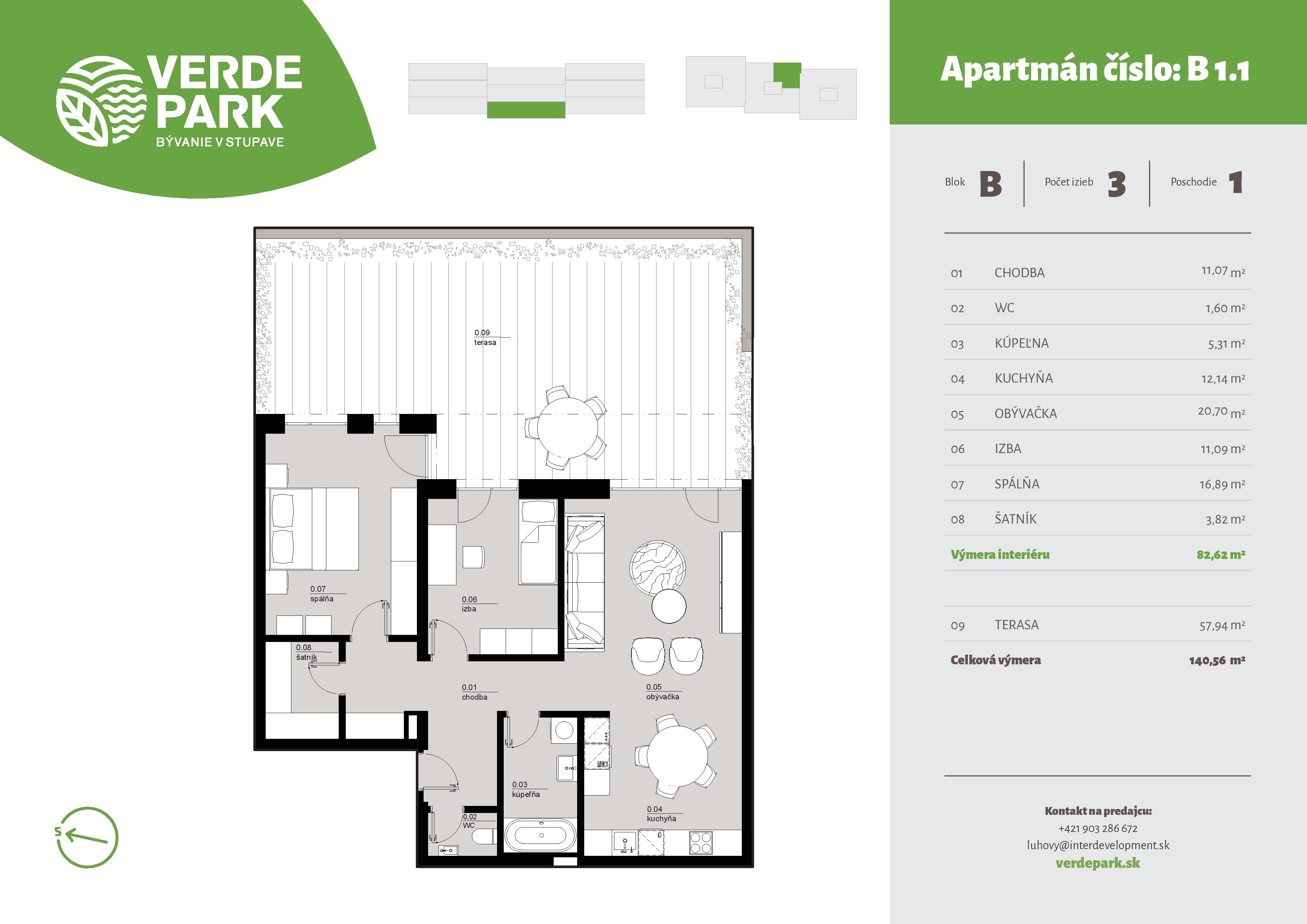 Verde Park - B1.1 - Pôdorys