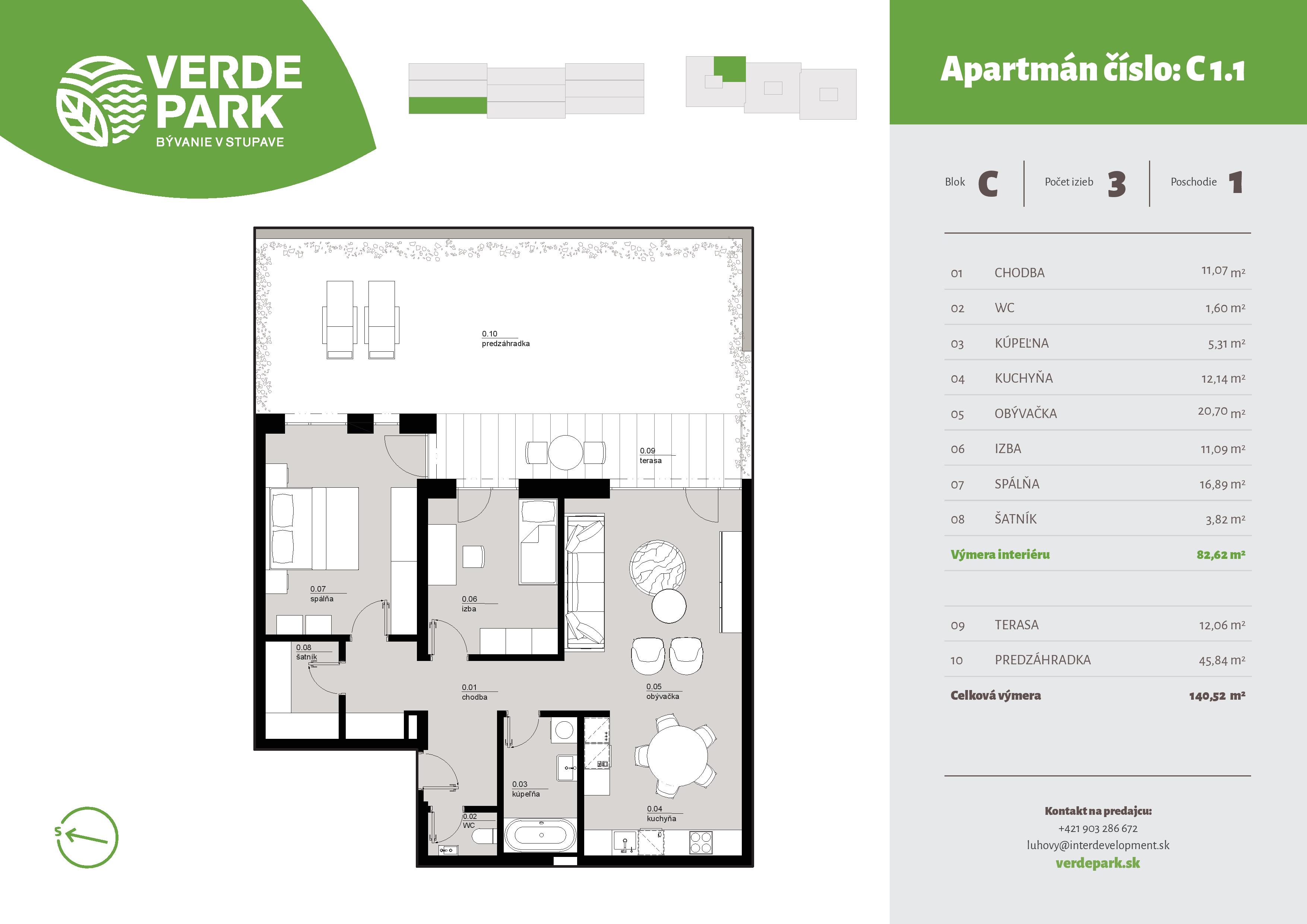 Verde Park - C1.1 - Pôdorys