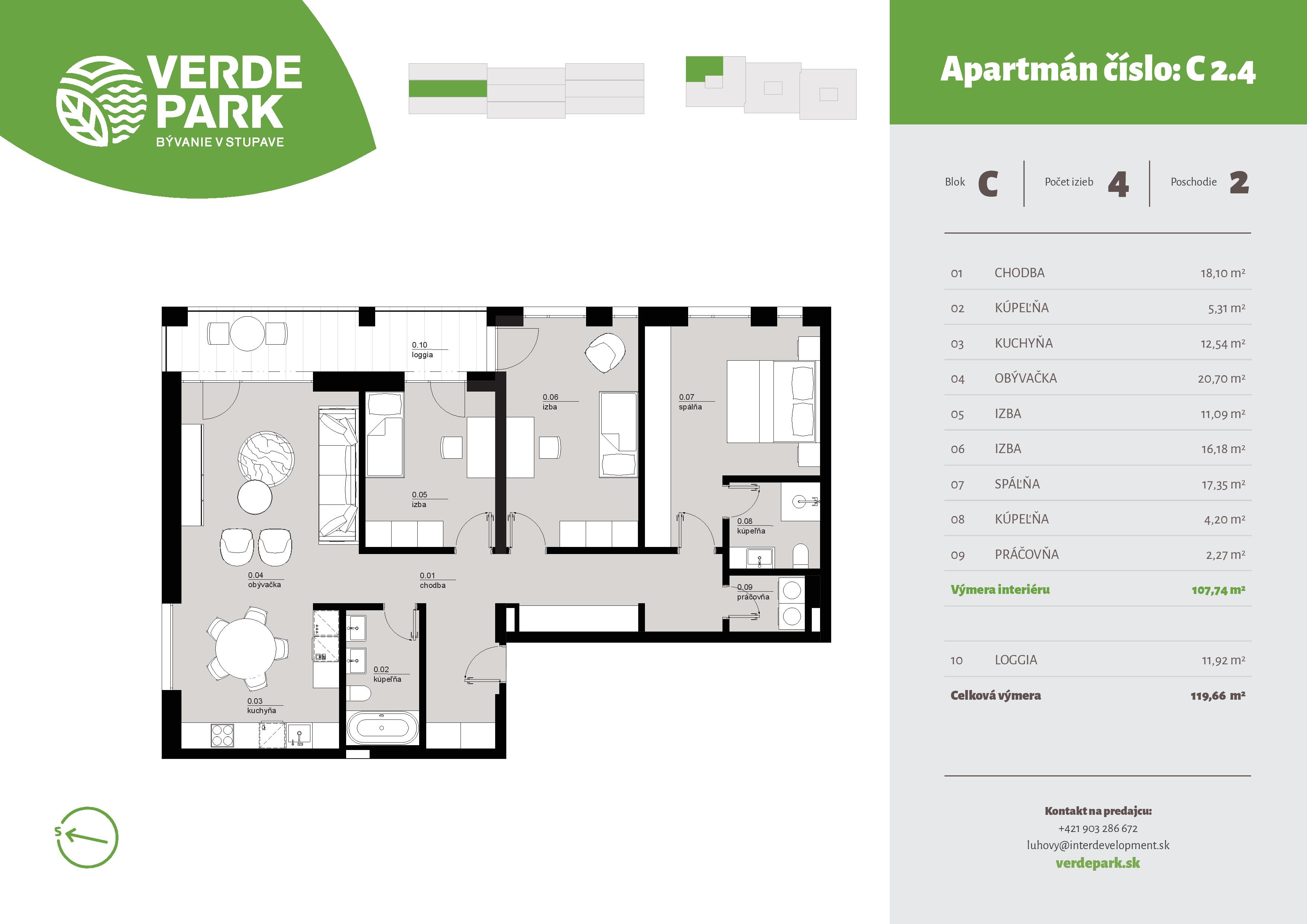 Verde Park - C2.4 - Pôdorys
