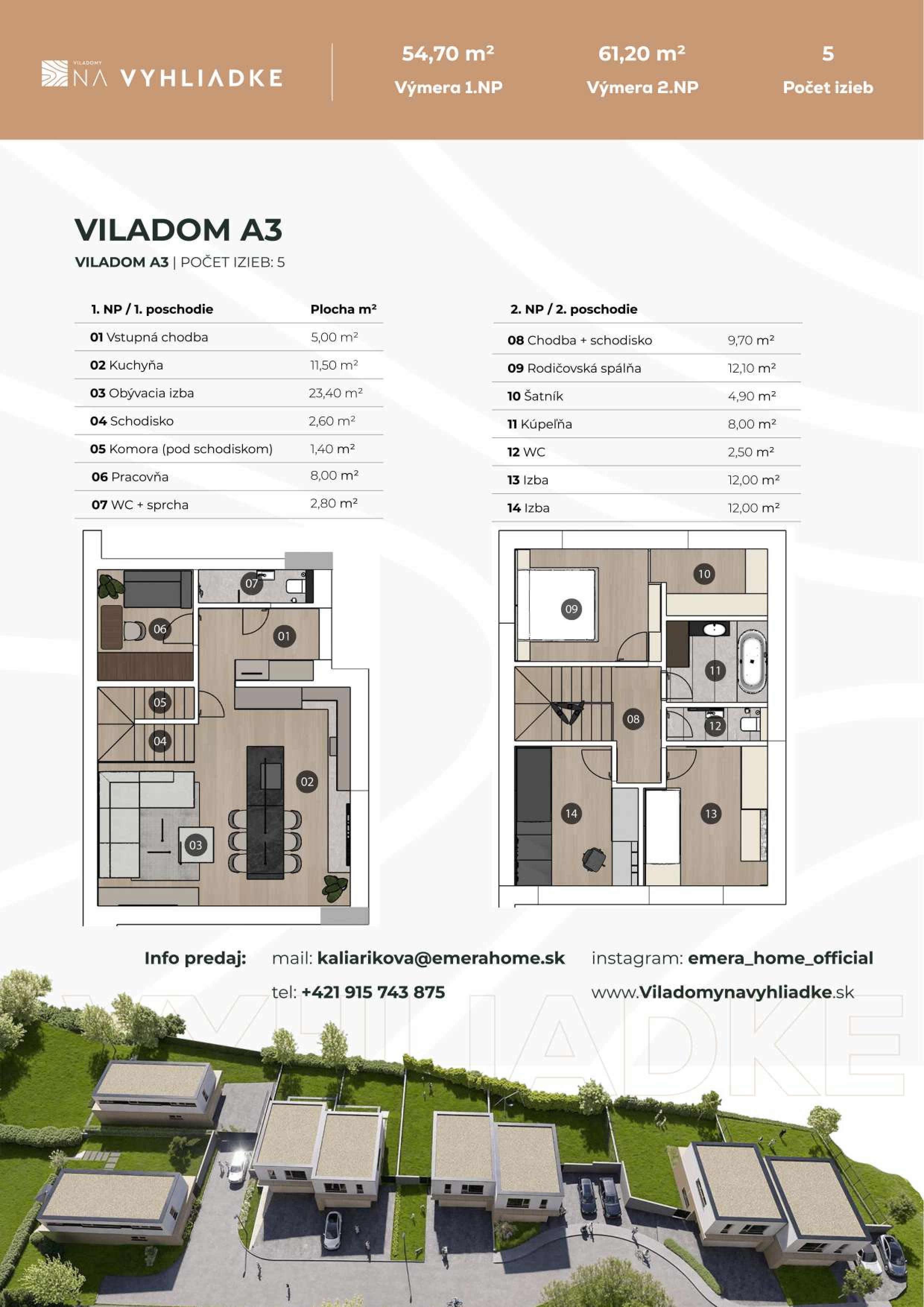 Viladomy Na Vyhliadke - A3 - Pôdorys