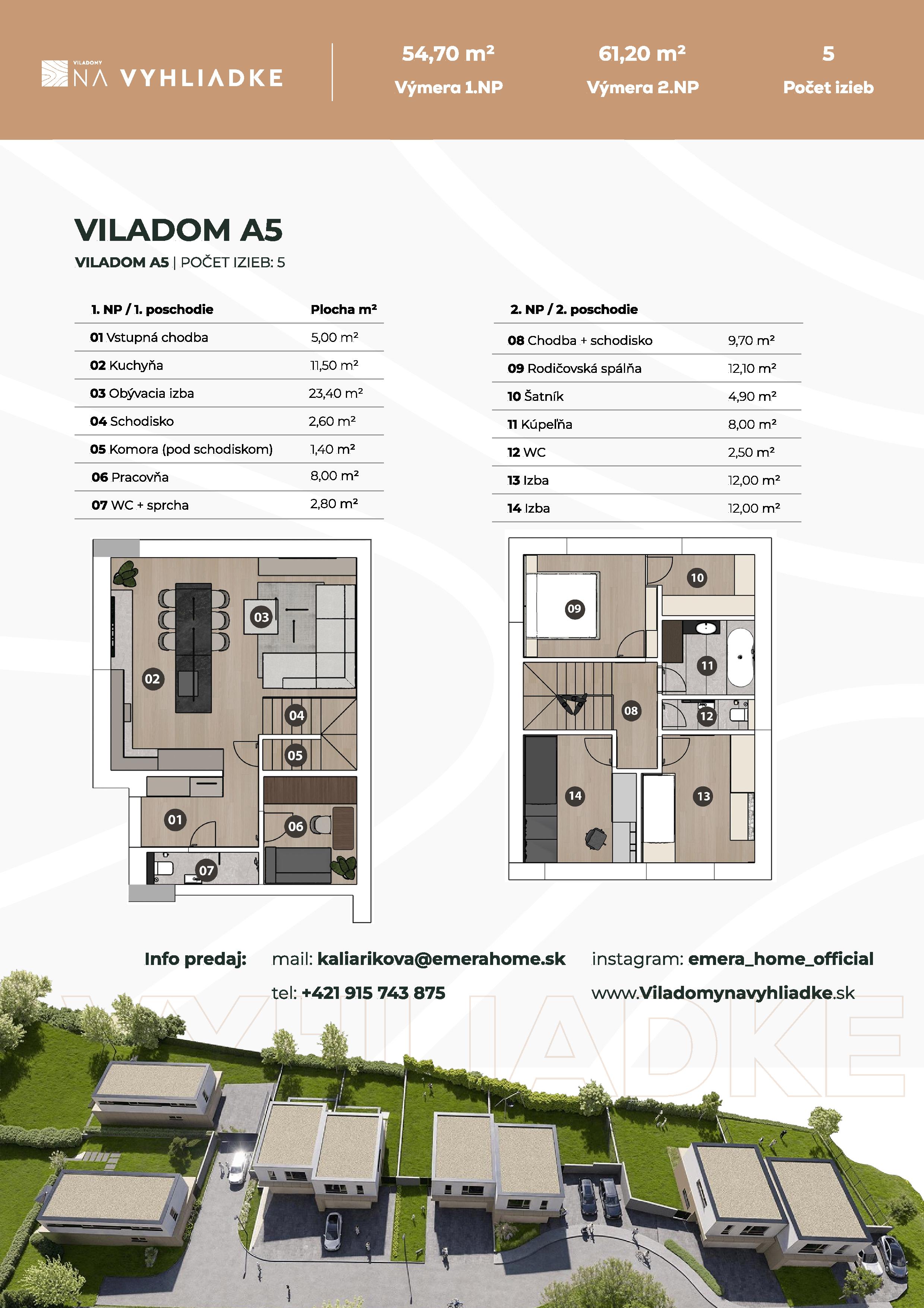 Viladomy Na Vyhliadke - A5 - Pôdorys