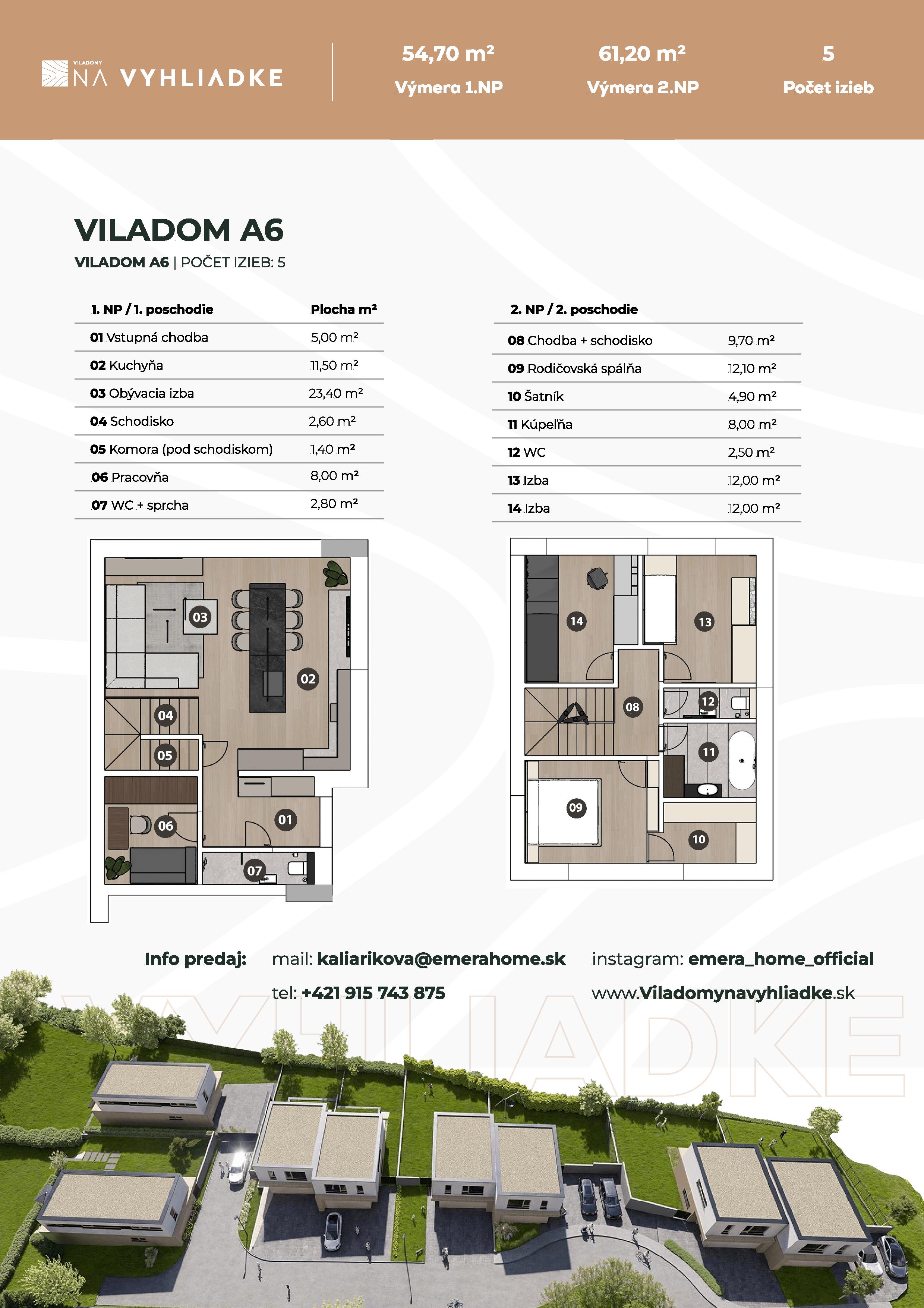 Viladomy Na Vyhliadke - A6 - Pôdorys
