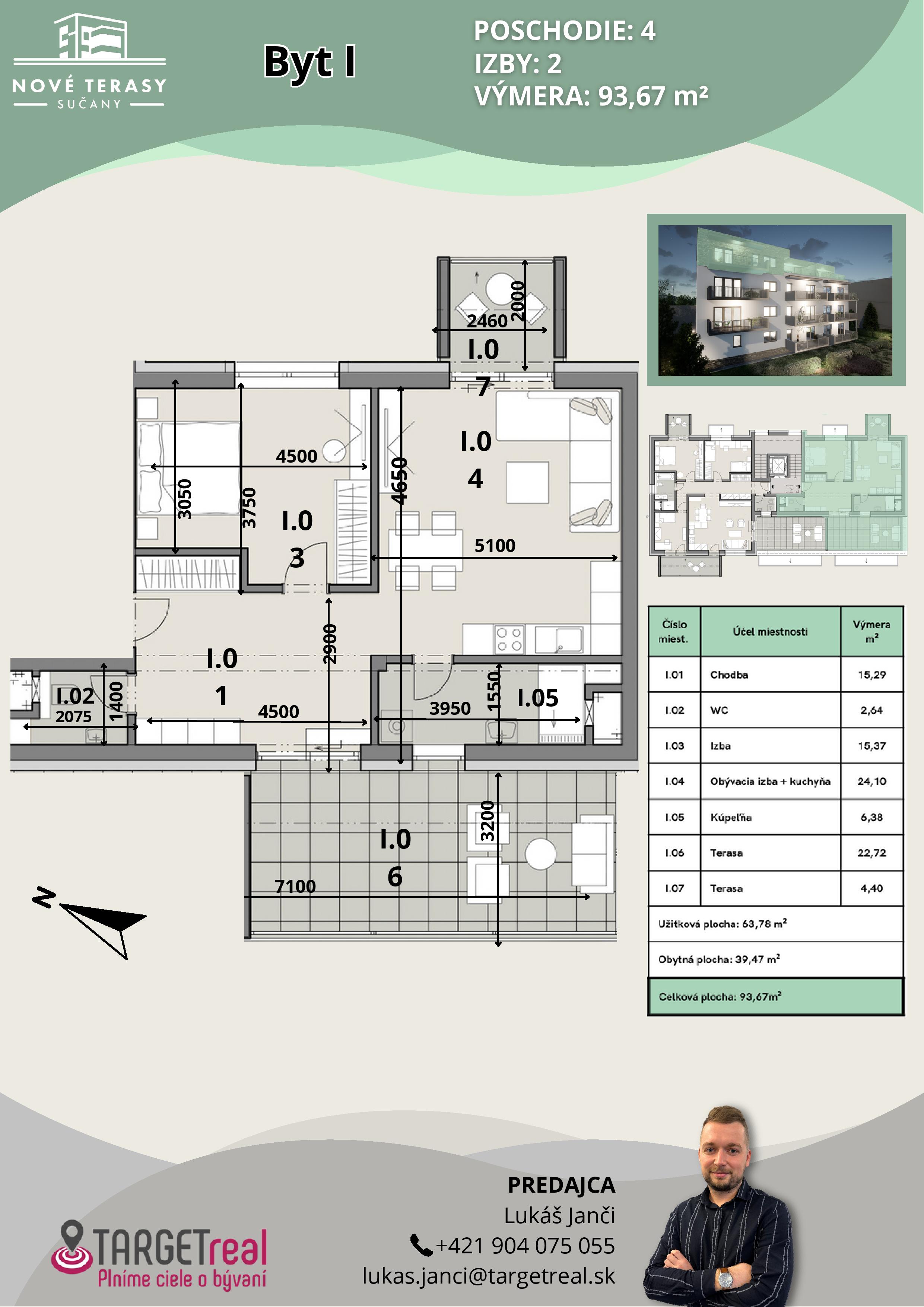 Nové Terasy - I - Pôdorys