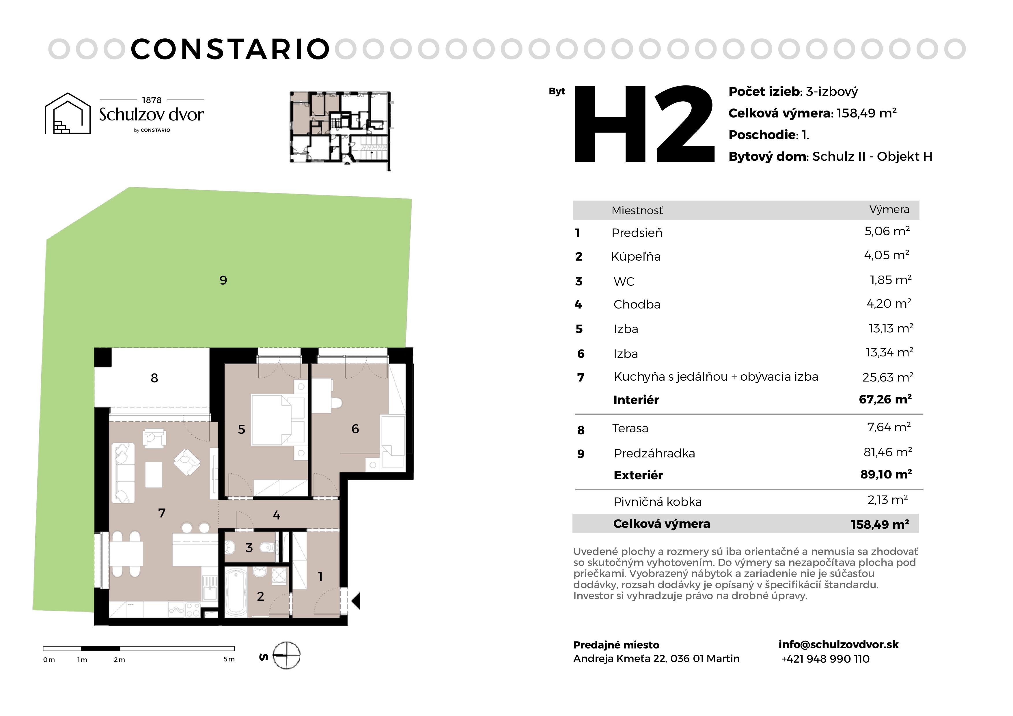 Schulzov Dvor - H2 - Pôdorys