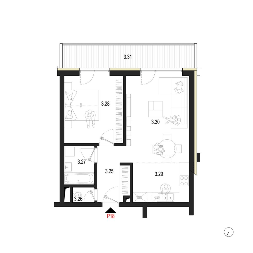 Rezidencia Krajinská - P18 - Pôdorys