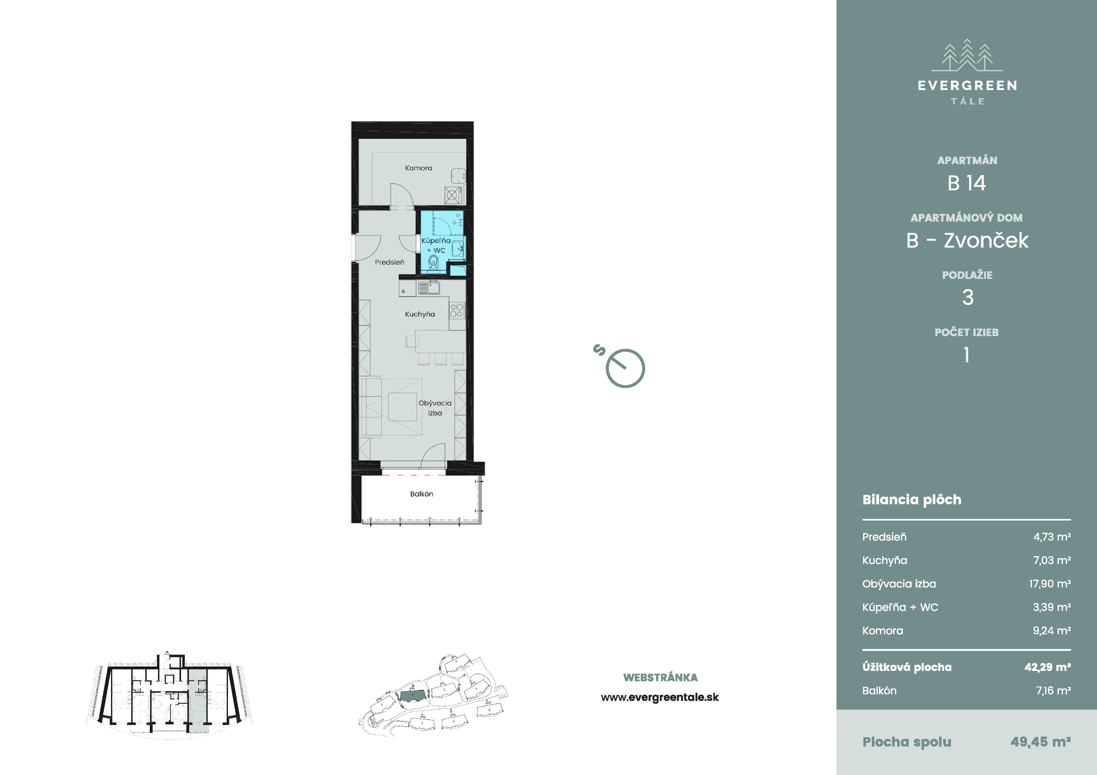 Evergreen Tále - B14 - Pôdorys