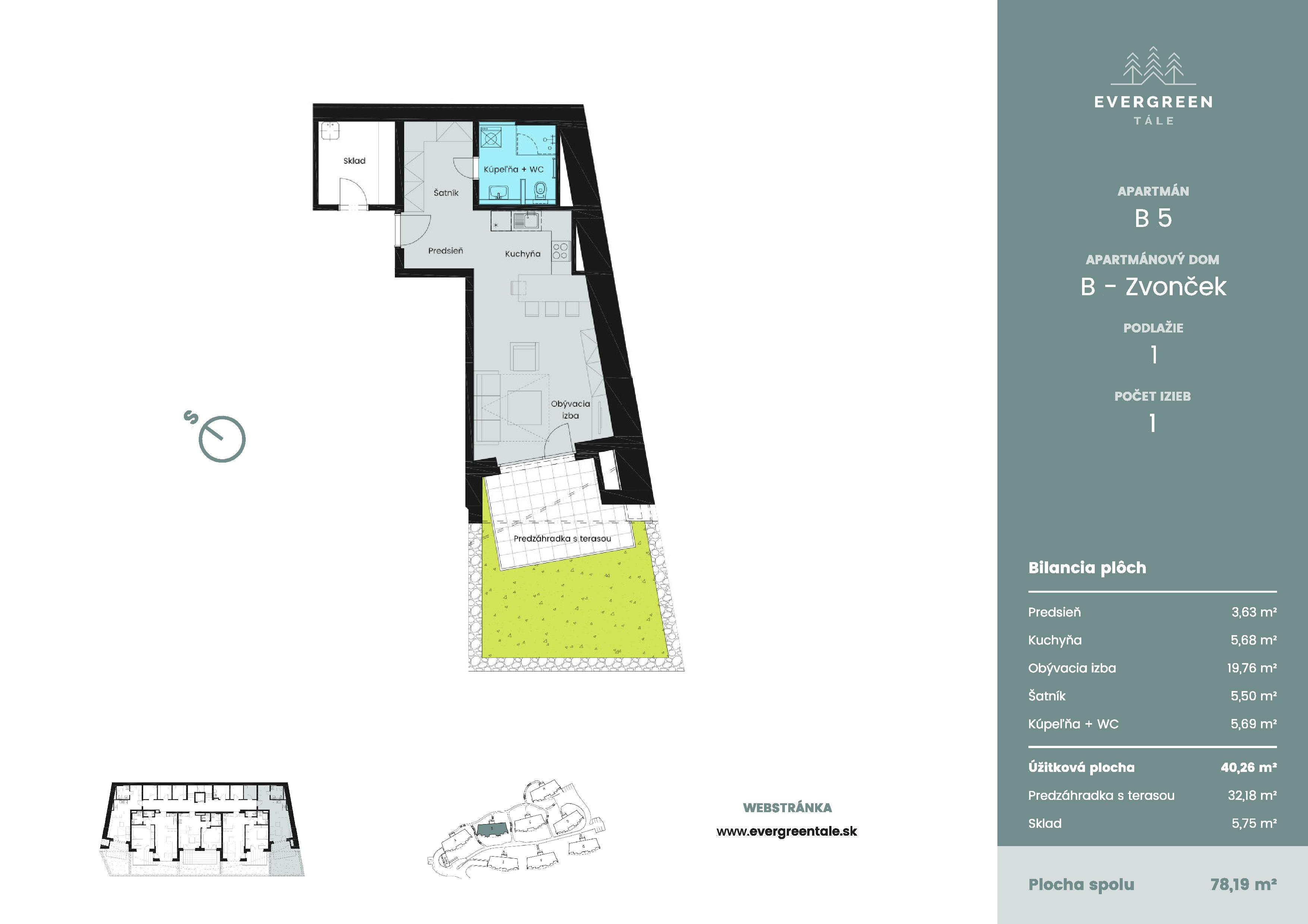 Evergreen Tále - B5 - Pôdorys