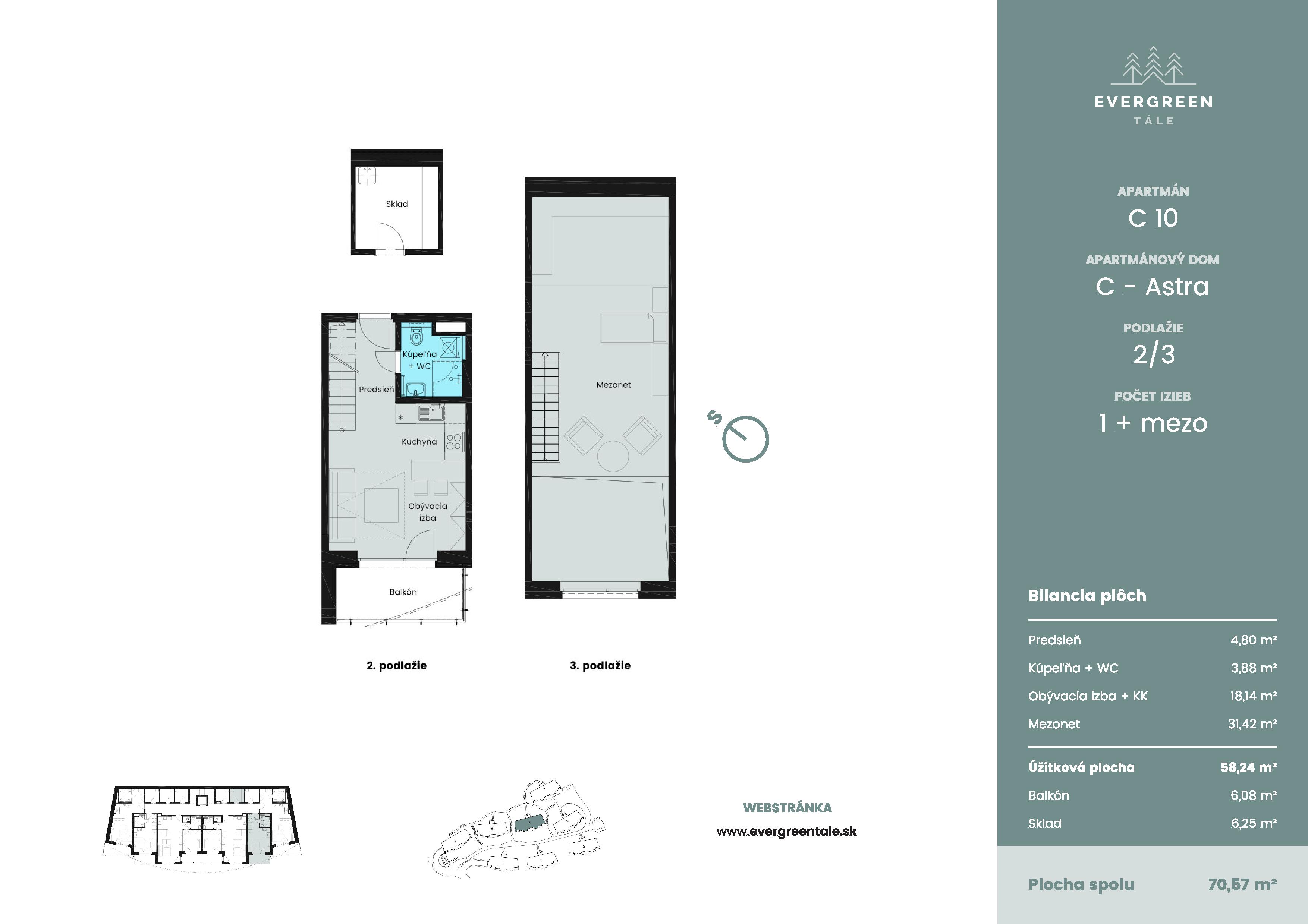 Evergreen Tále - C10 - Pôdorys