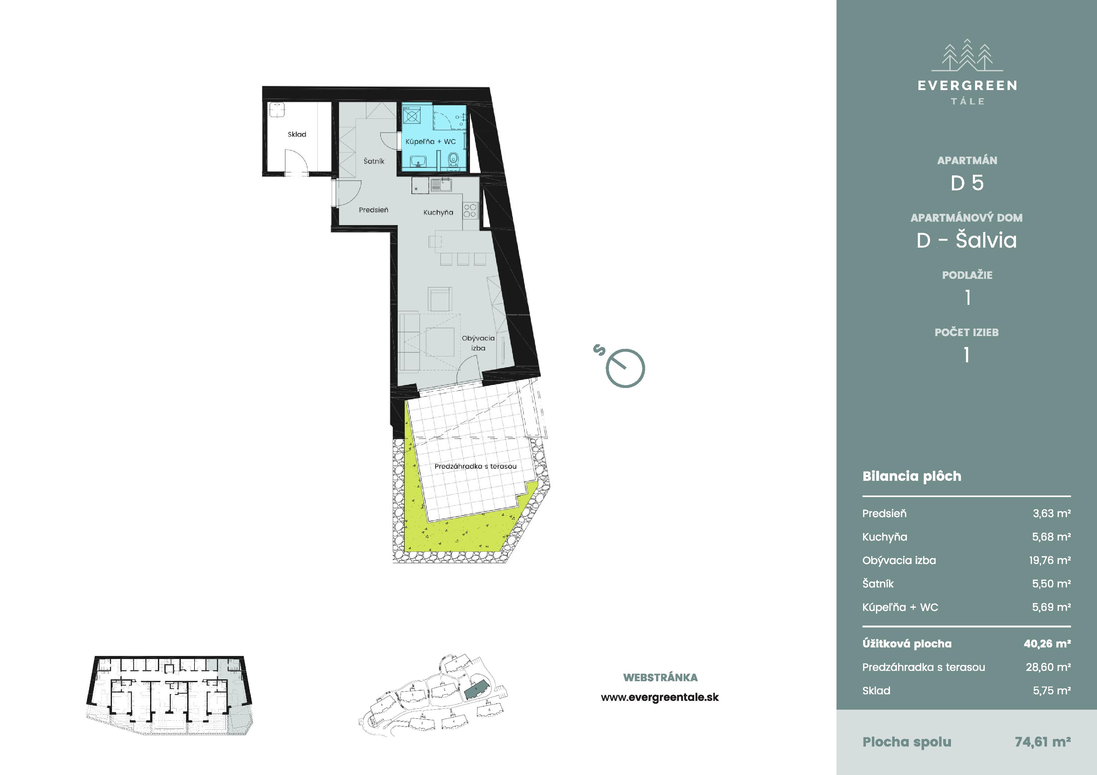 Evergreen Tále - D5 - Pôdorys