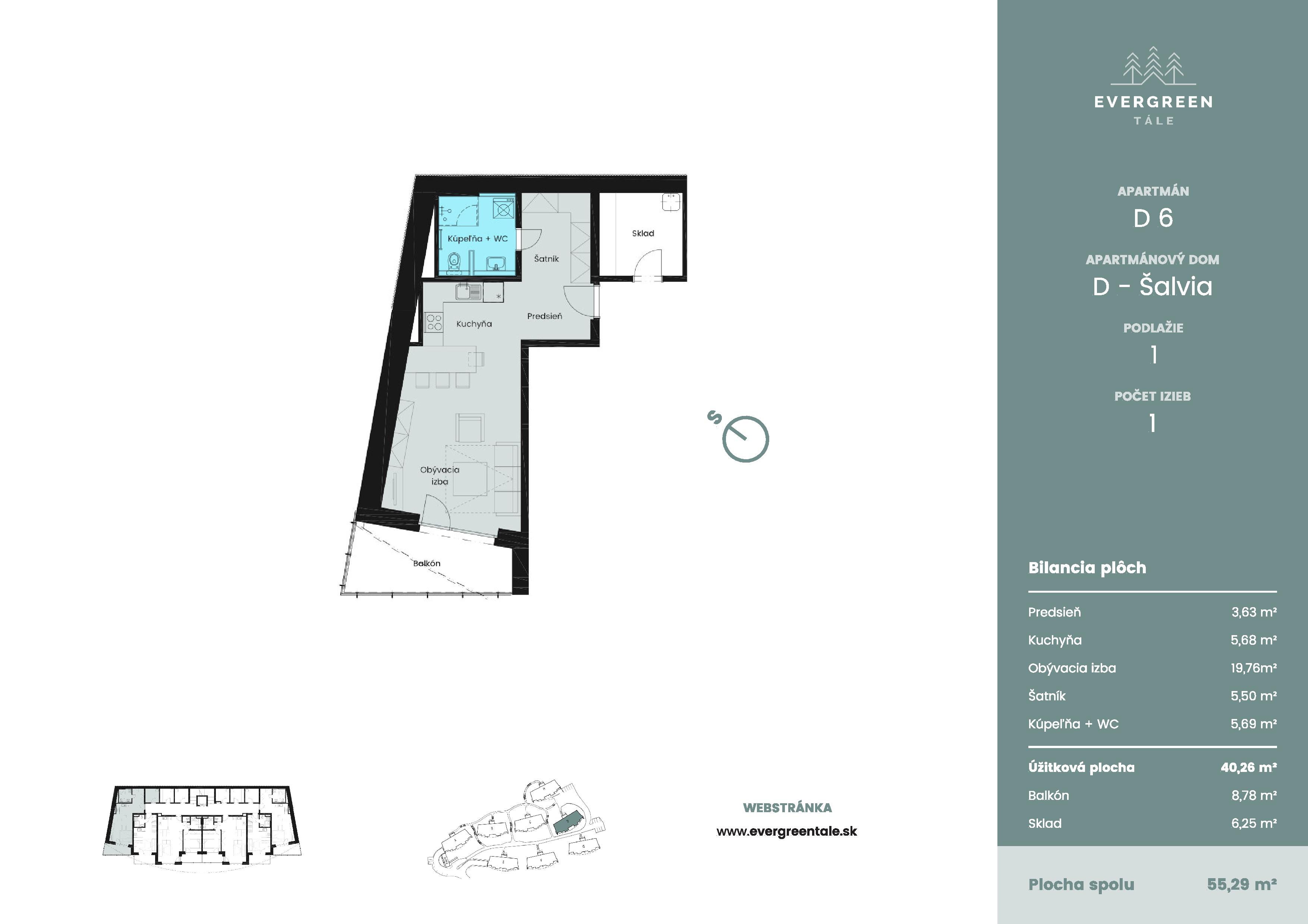 Evergreen Tále - D6 - Pôdorys
