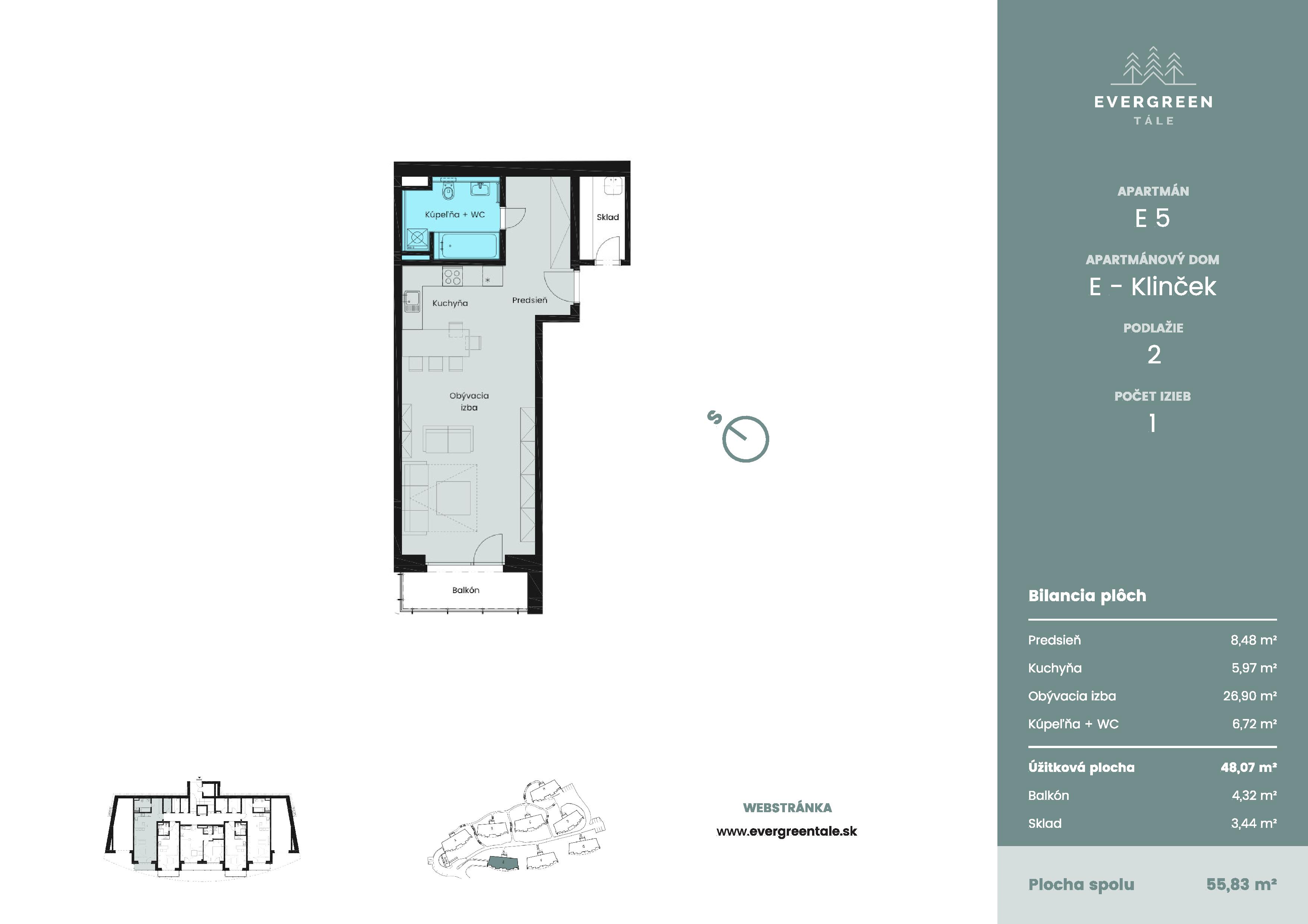 Evergreen Tále - E5 - Pôdorys