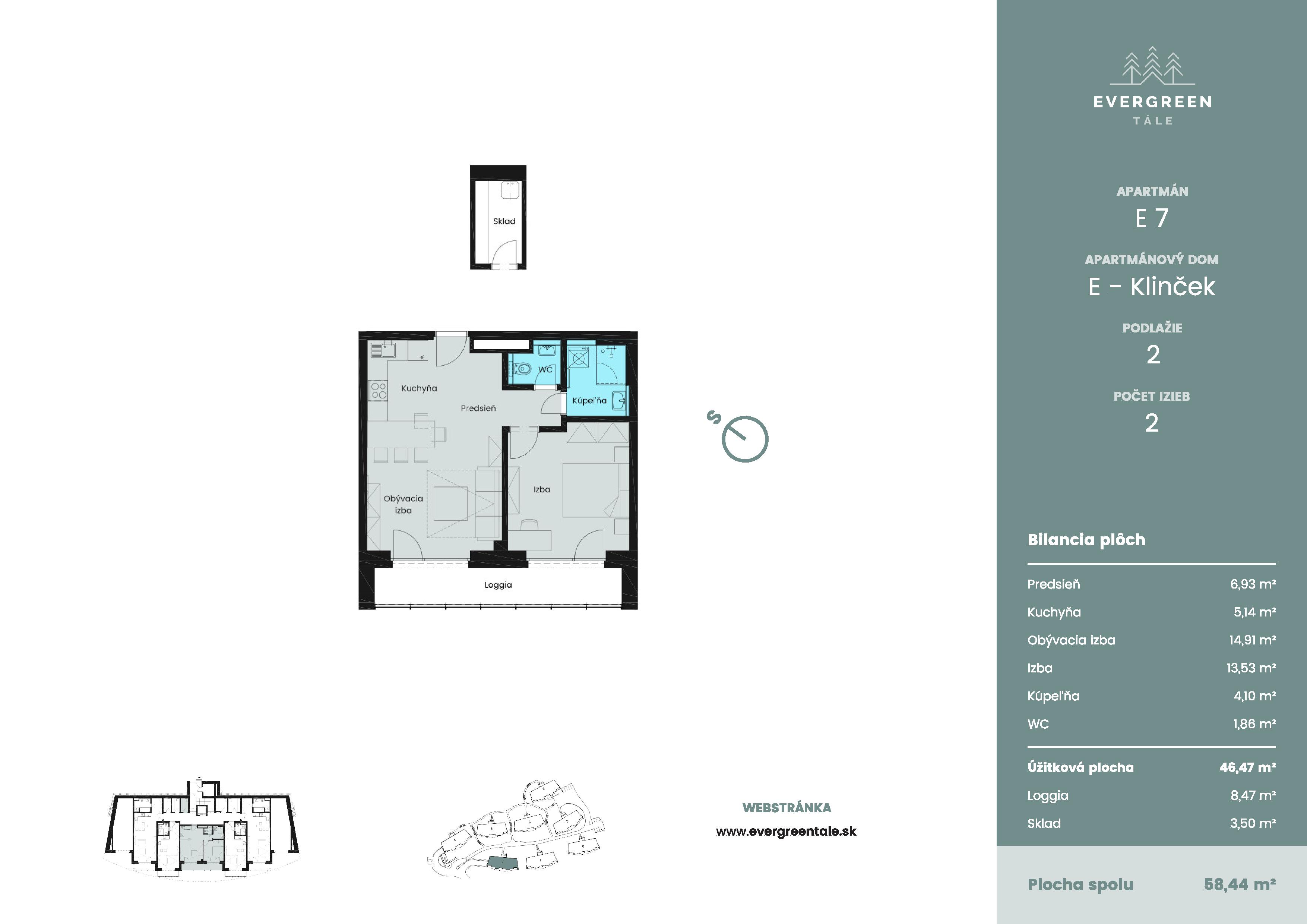 Evergreen Tále - E7 - Pôdorys