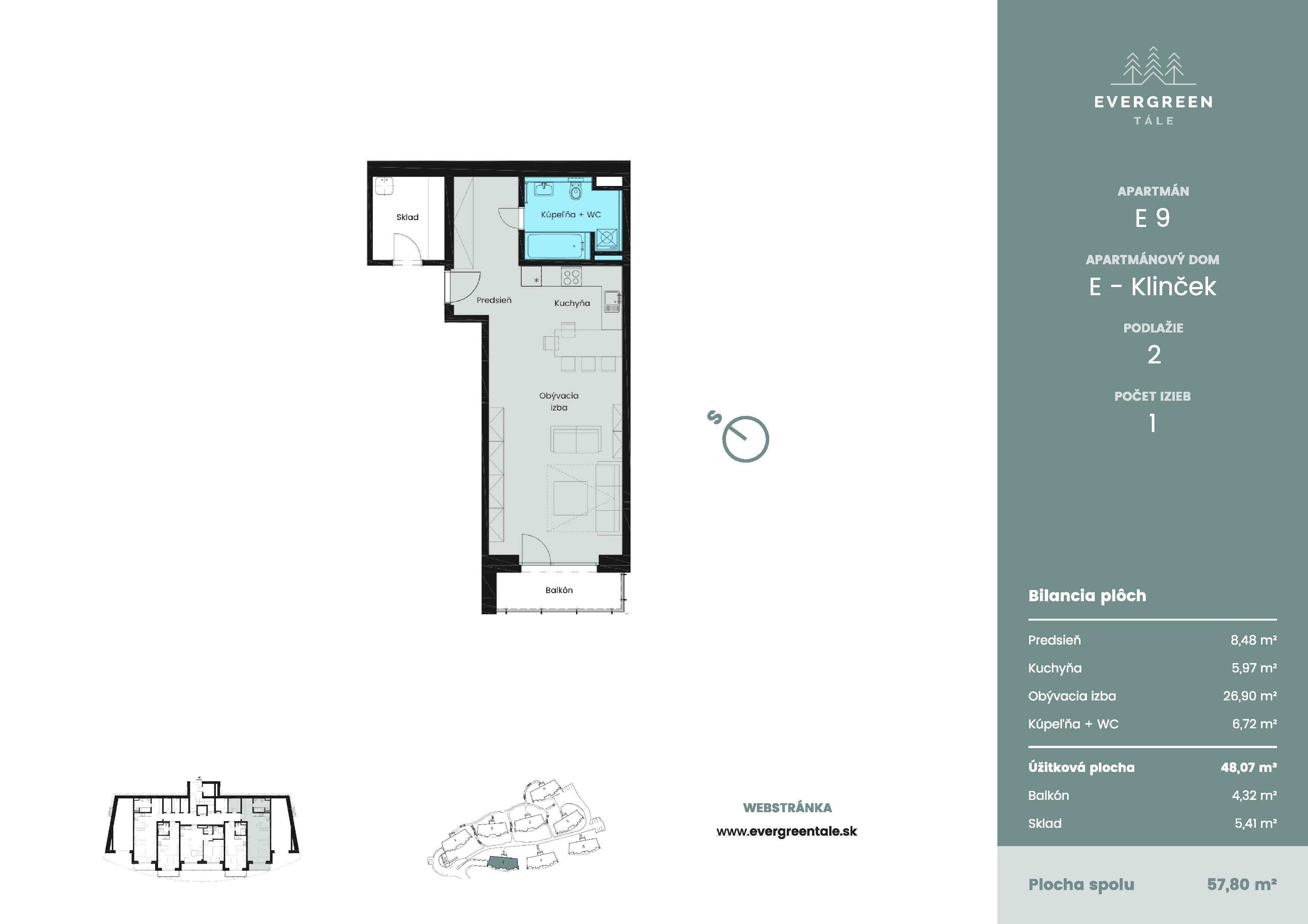 Evergreen Tále - E9 - Pôdorys