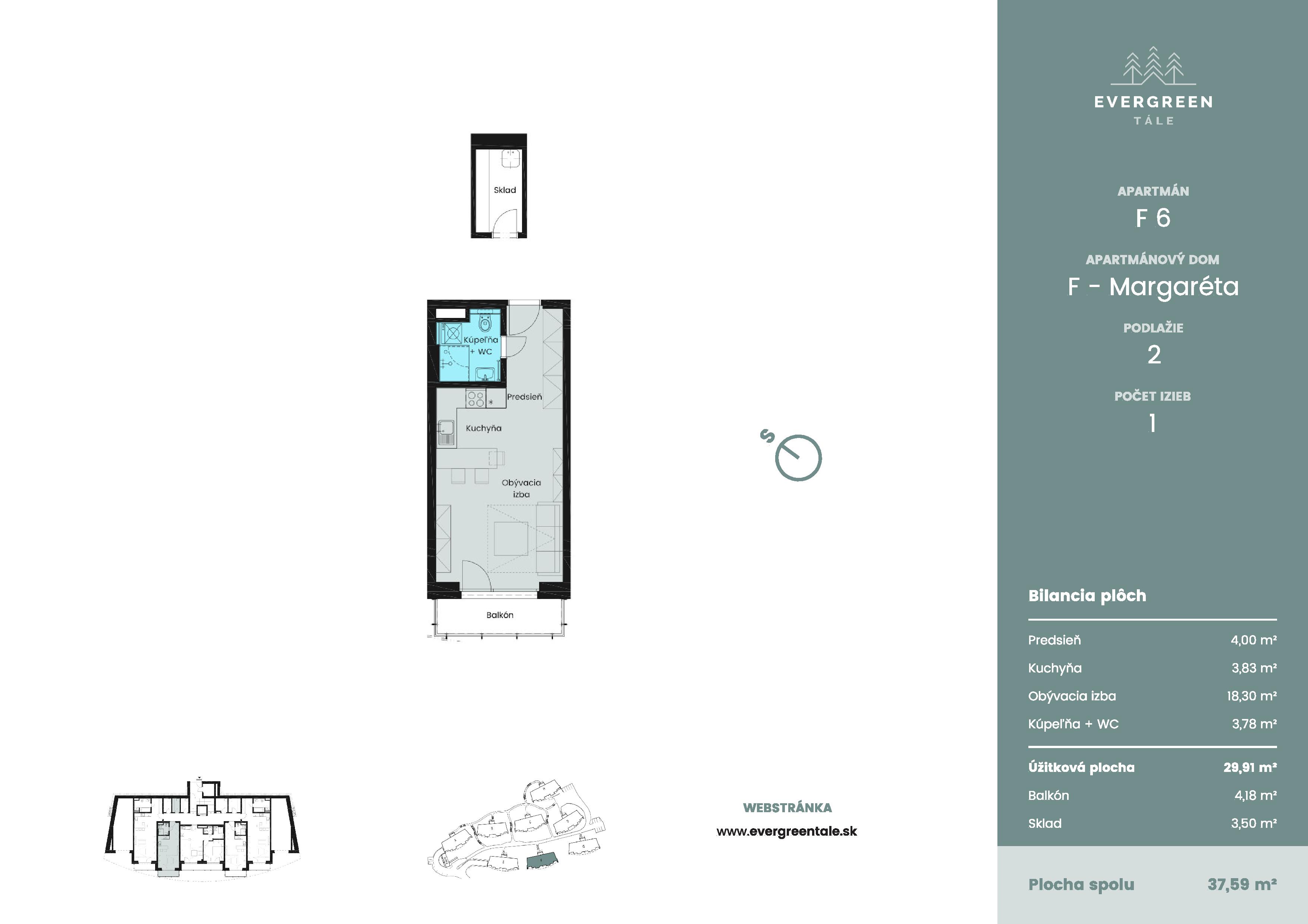 Evergreen Tále - F6 - Pôdorys