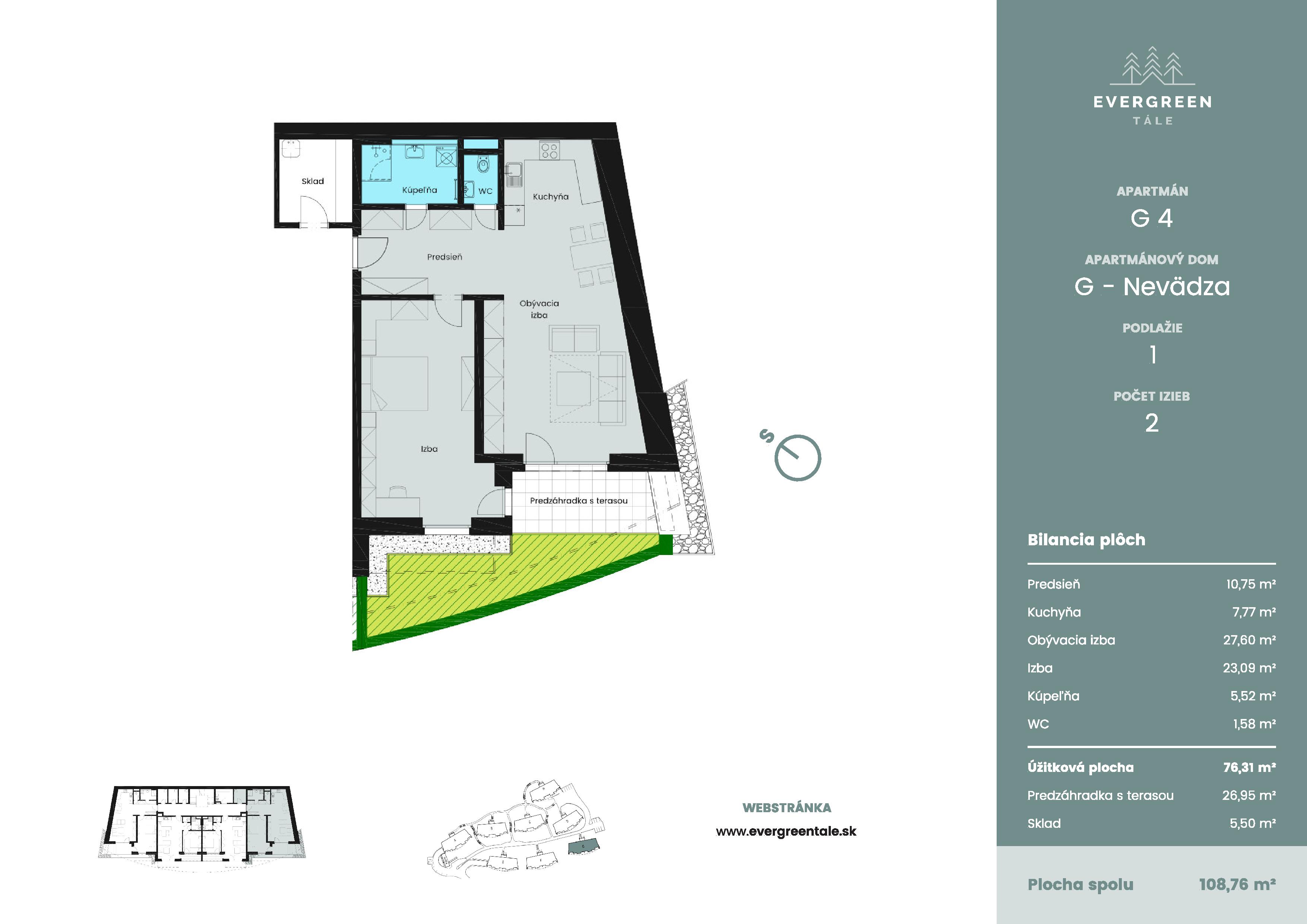 Evergreen Tále - G4 - Pôdorys