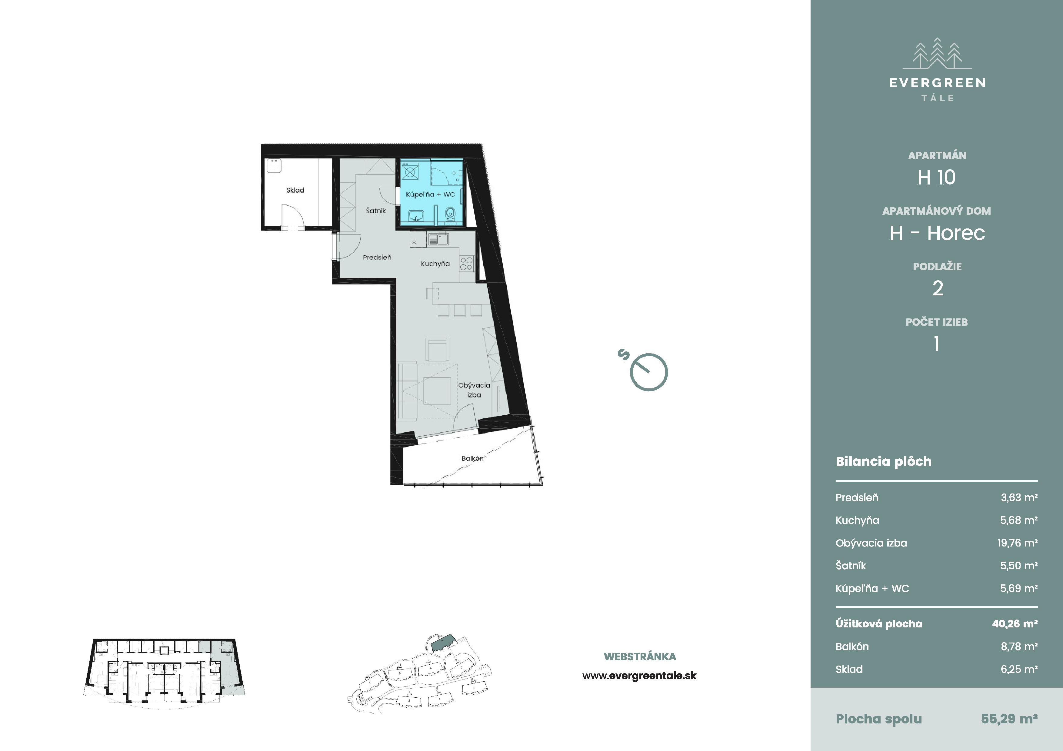 Evergreen Tále - H10 - Pôdorys