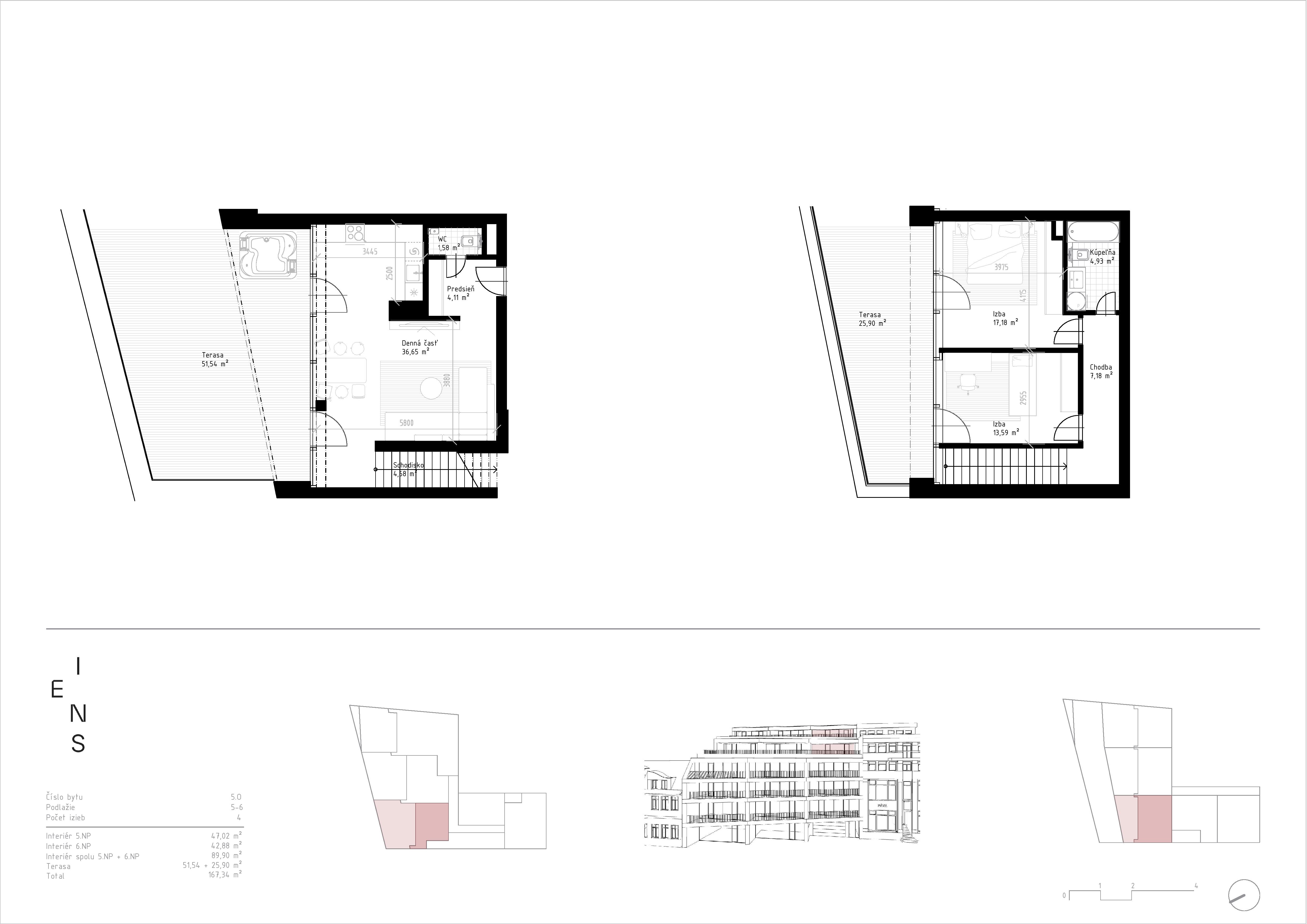 Eins - 5O - Pôdorys