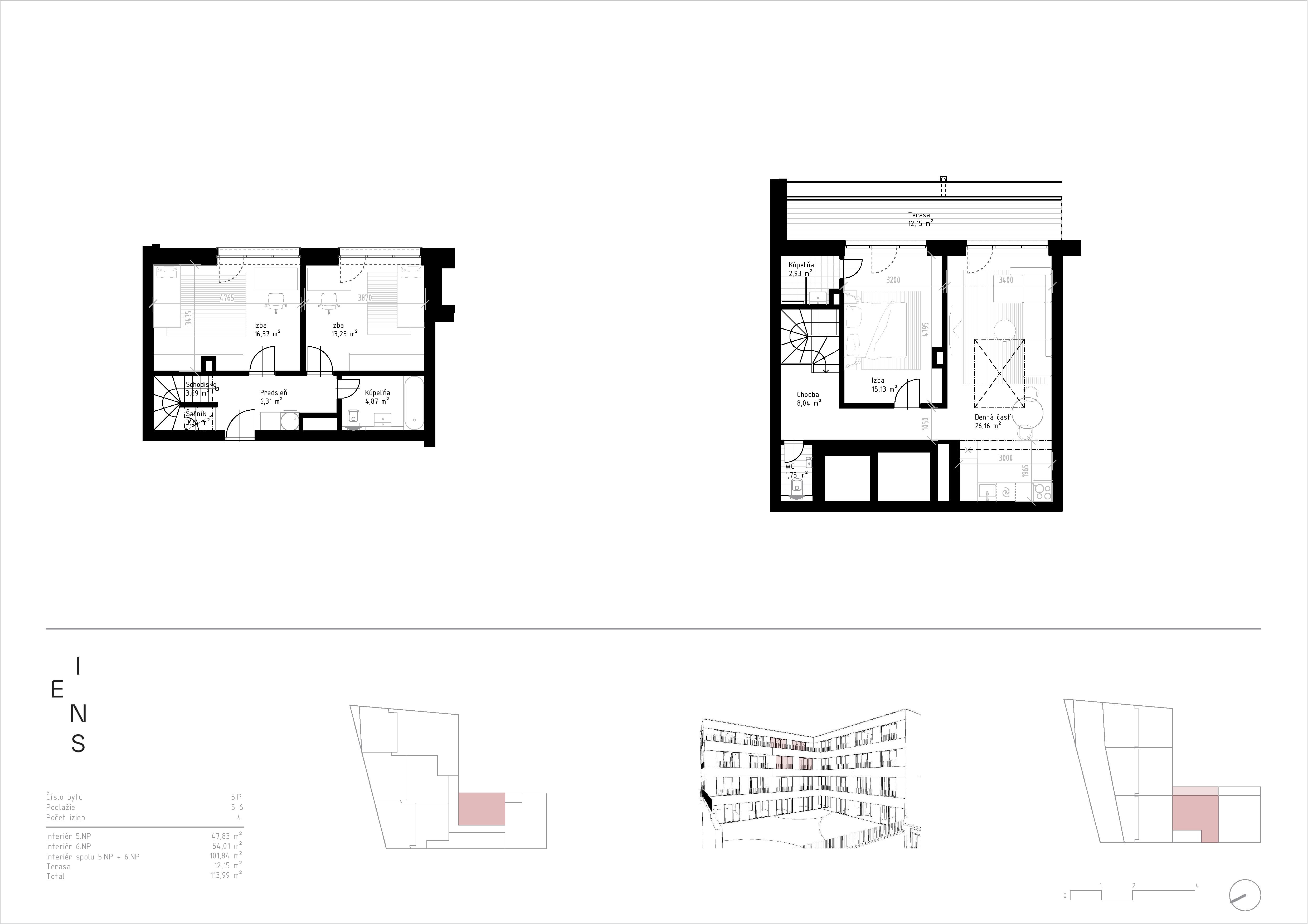 Eins - 5P - Pôdorys