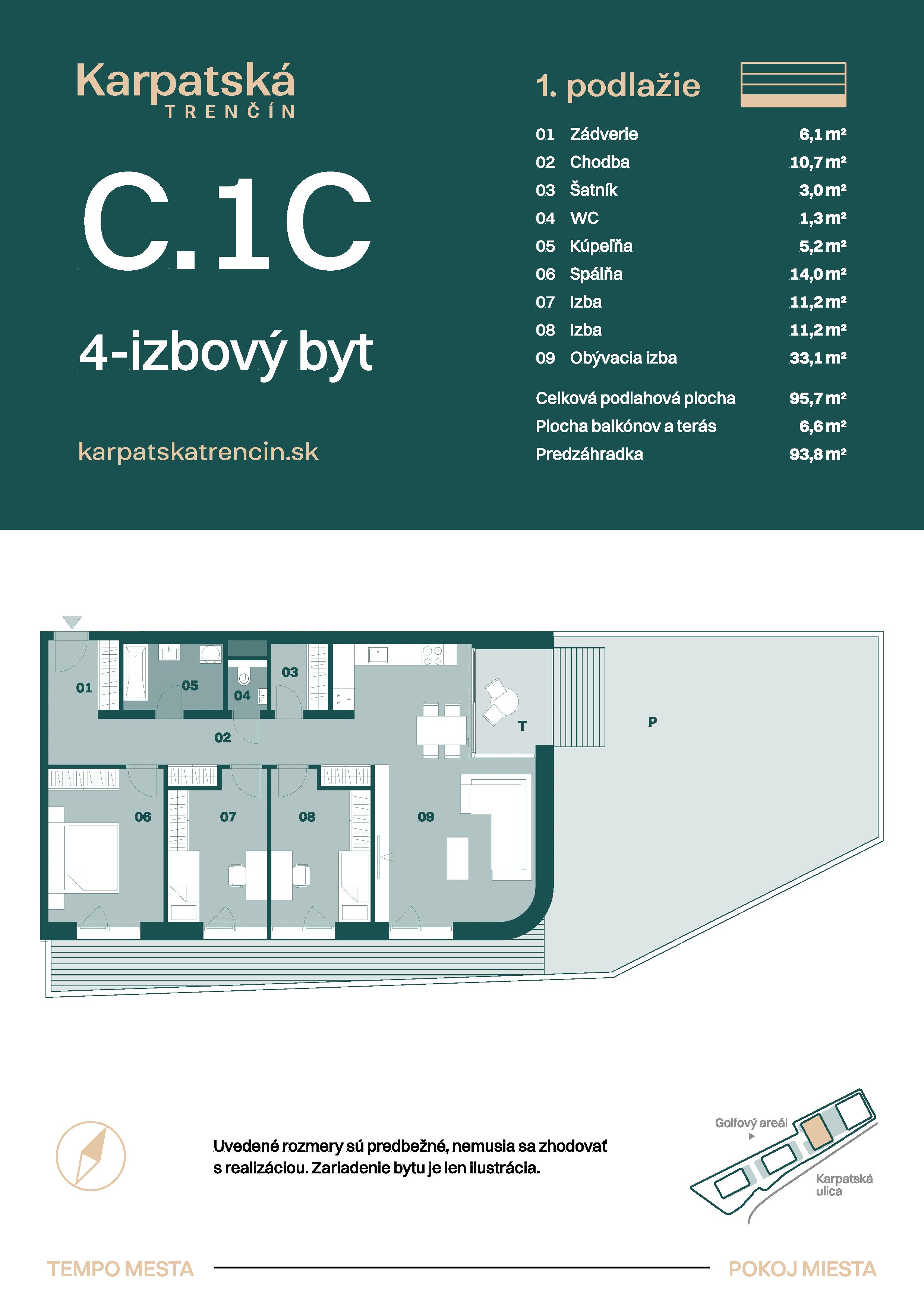 Karpatská Trenčín - C.1C - Pôdorys