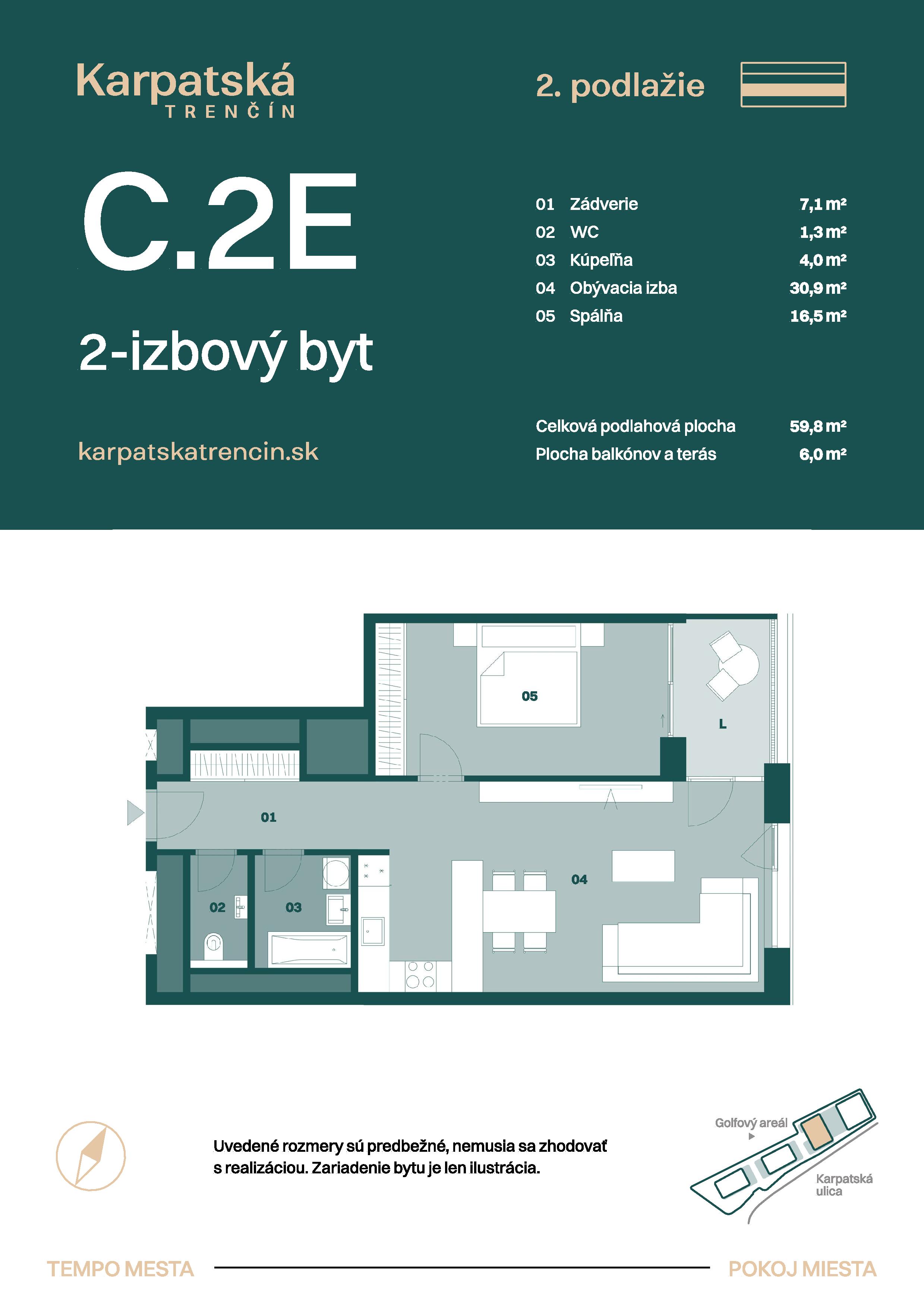 Karpatská Trenčín - C.2E - Pôdorys